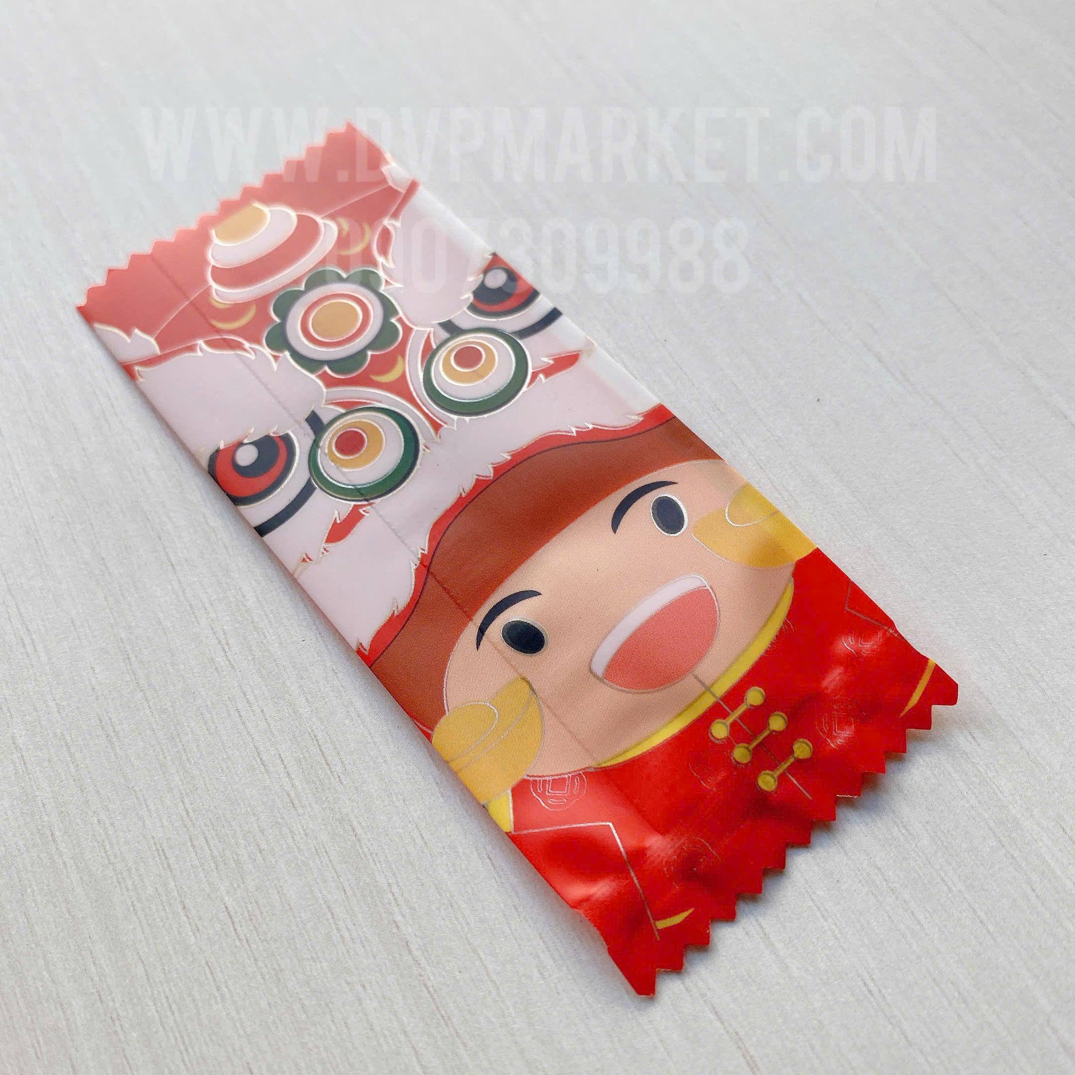 Túi hàn bánh quy - kẹo 4x9.5cm hình kỳ lân (Xấp 200)