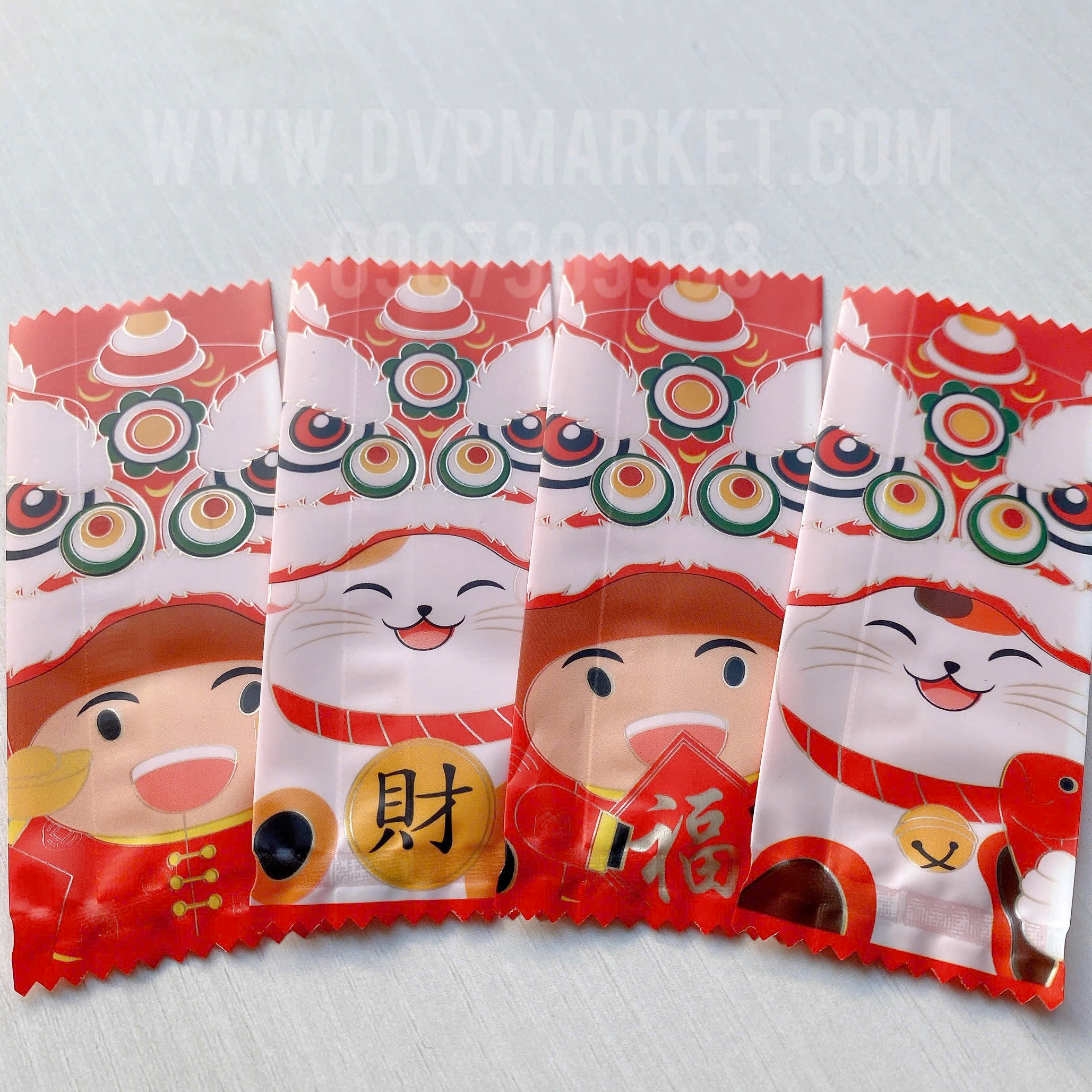 Túi hàn bánh quy - kẹo 4x9.5cm hình kỳ lân (Xấp 200)