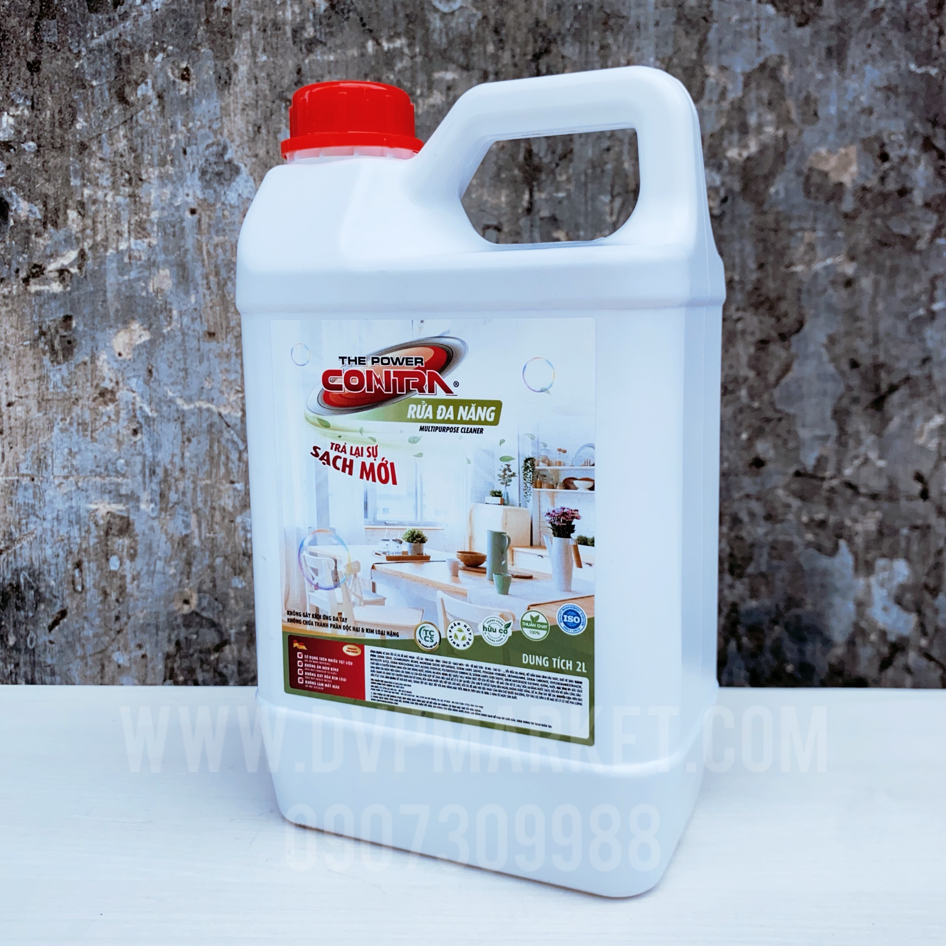 The Power Contra - Rửa Đa năng - Easy Clean (Xanh lá) - 2 lít - Chuyên dụng