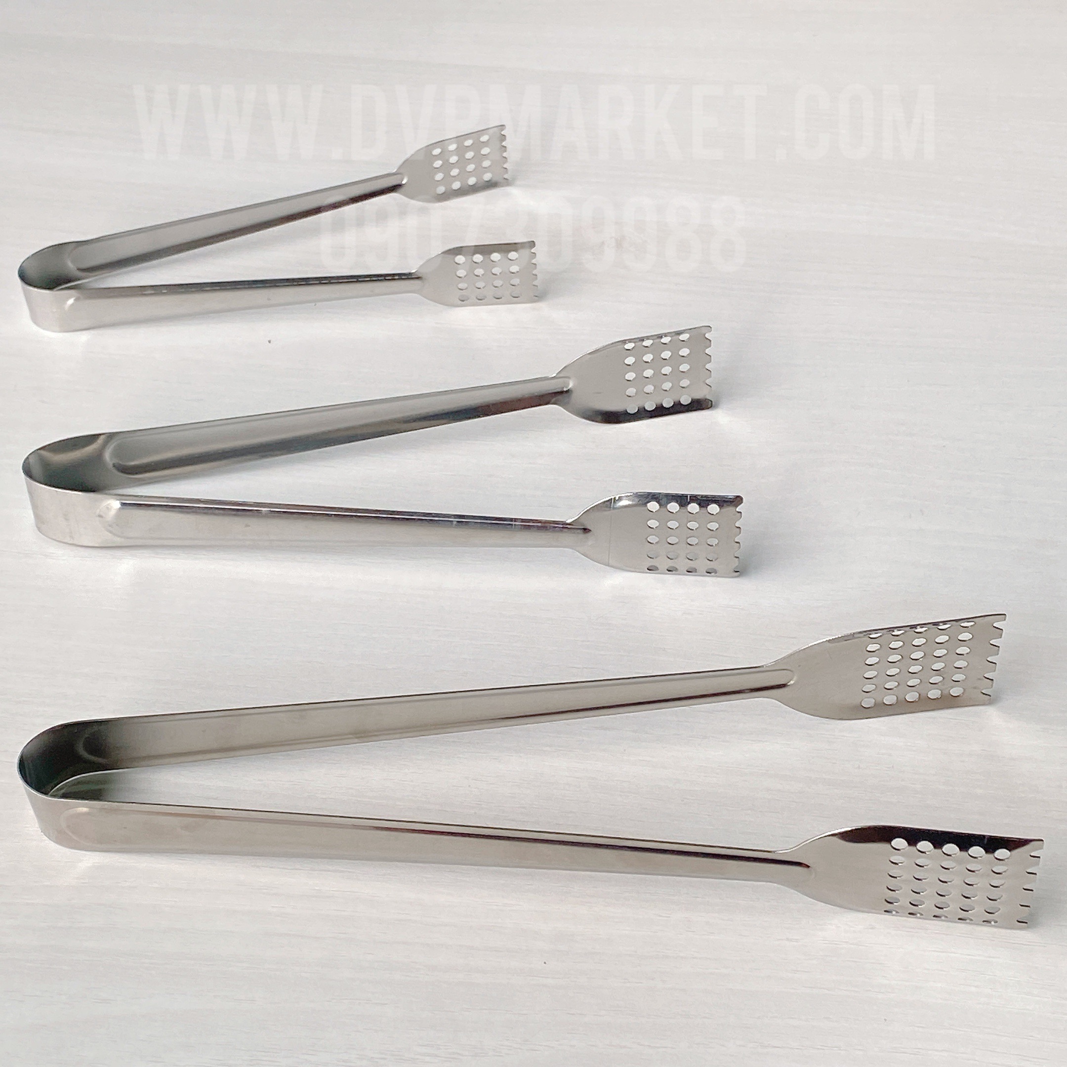 Gắp đa năng inox - Đầu vuông - 28cm