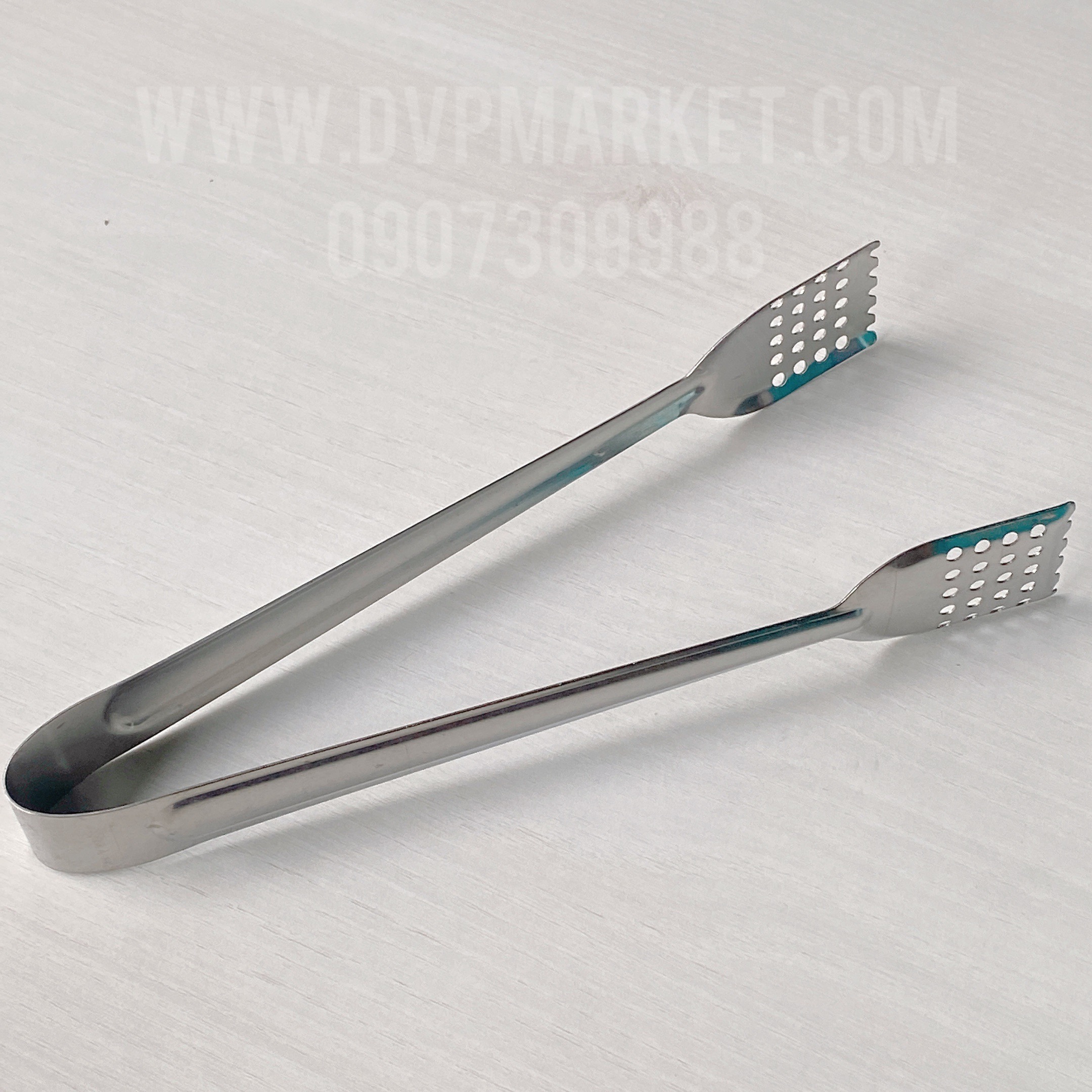 Gắp đa năng inox - Đầu vuông - 18cm