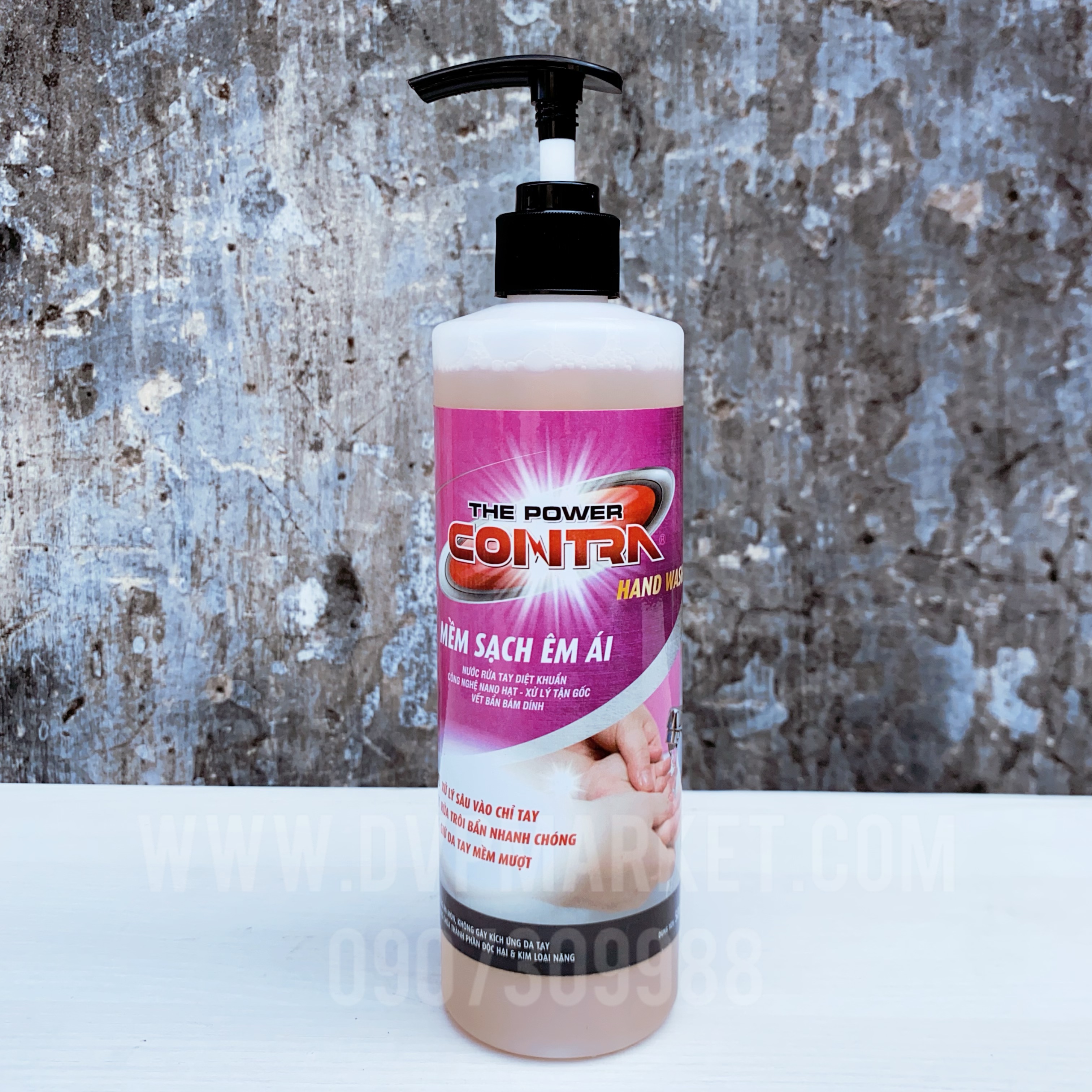 The Power Contra – Nước rửa tay hằng ngày - Đầu nhấn - 500ml