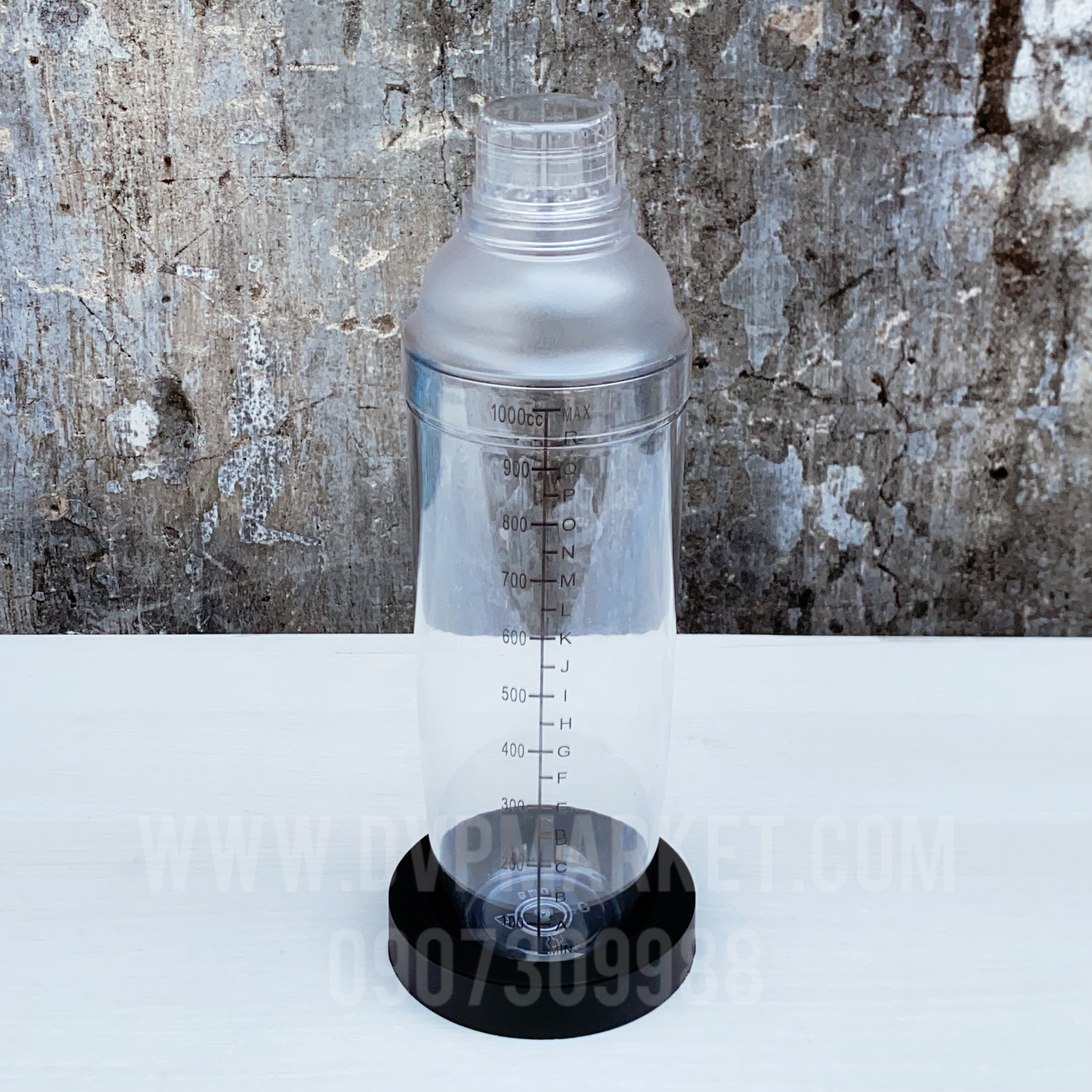 Shaker - Bình lắc pha chế - Nhựa trong - 1000cc- 4 mảnh