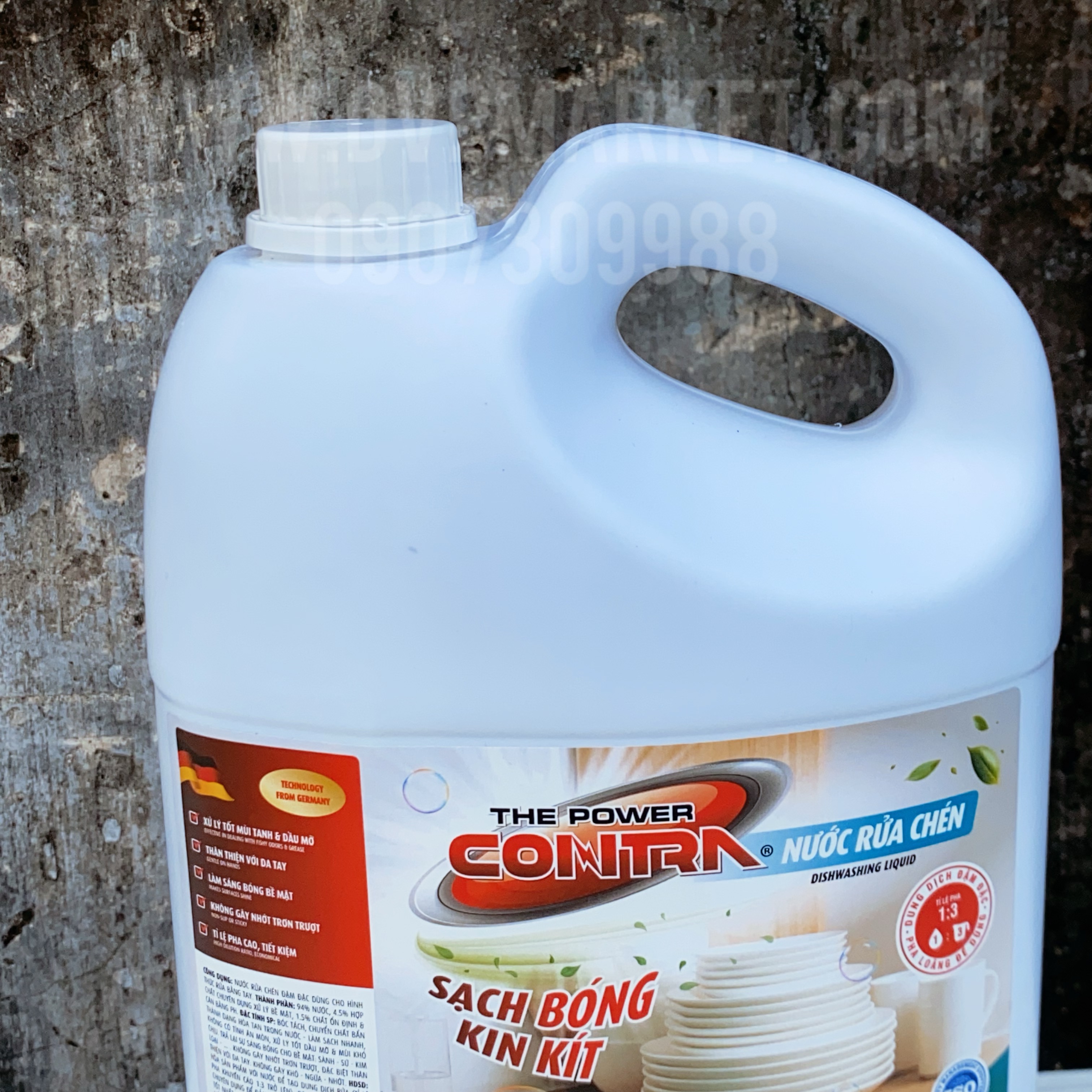 The Power Contra – Nước rửa chén đậm đặc siêu xử lý –  3.8 lít