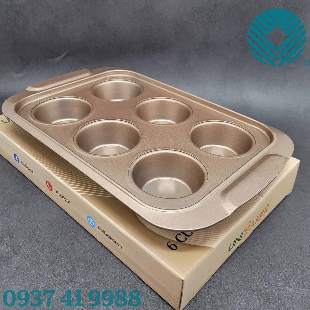 Unibaker - Khuôn nướng 6 bánh cupcake - MB842