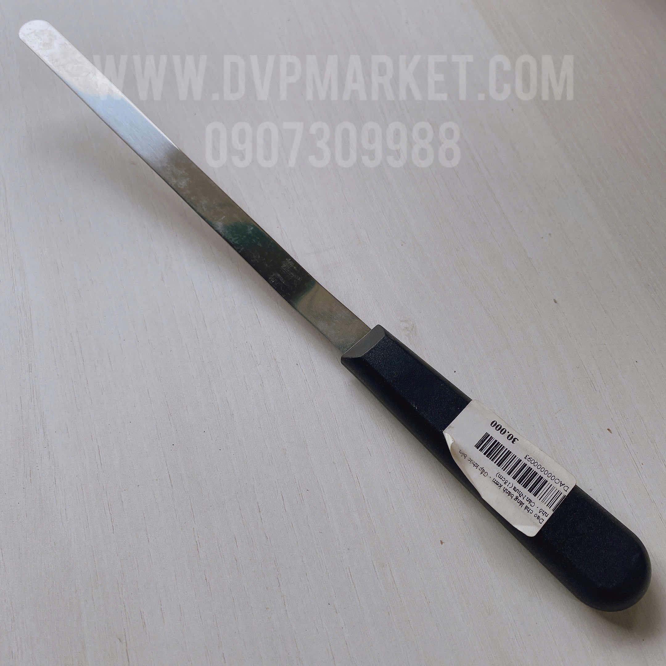 Dao chà láng bánh kem - Gấp khúc bản nhỏ - Cán Nhựa (18cm)
