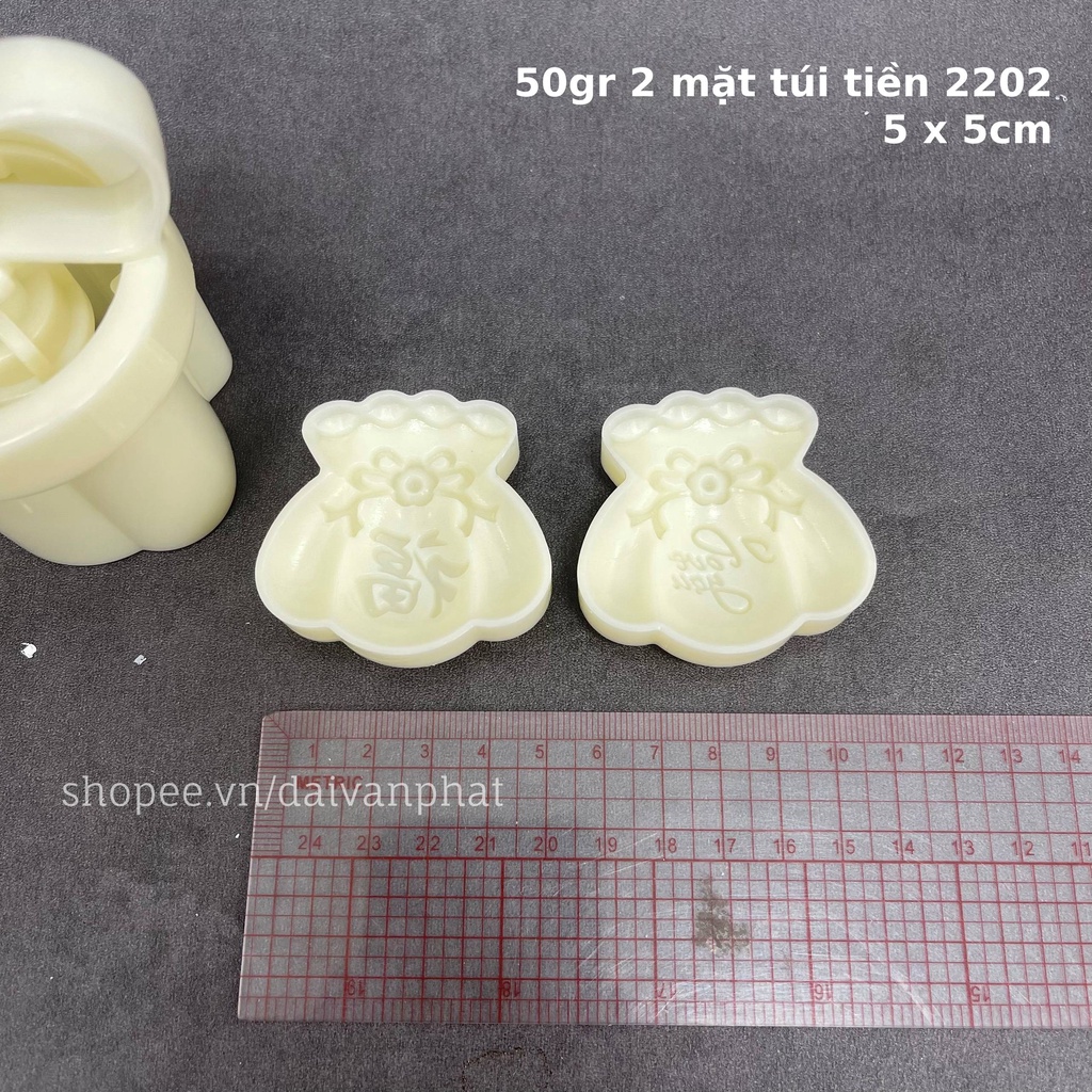 Khuôn nhấn TT lò xo loại dày 100g 4 mặt tròn họa tiết 2209
