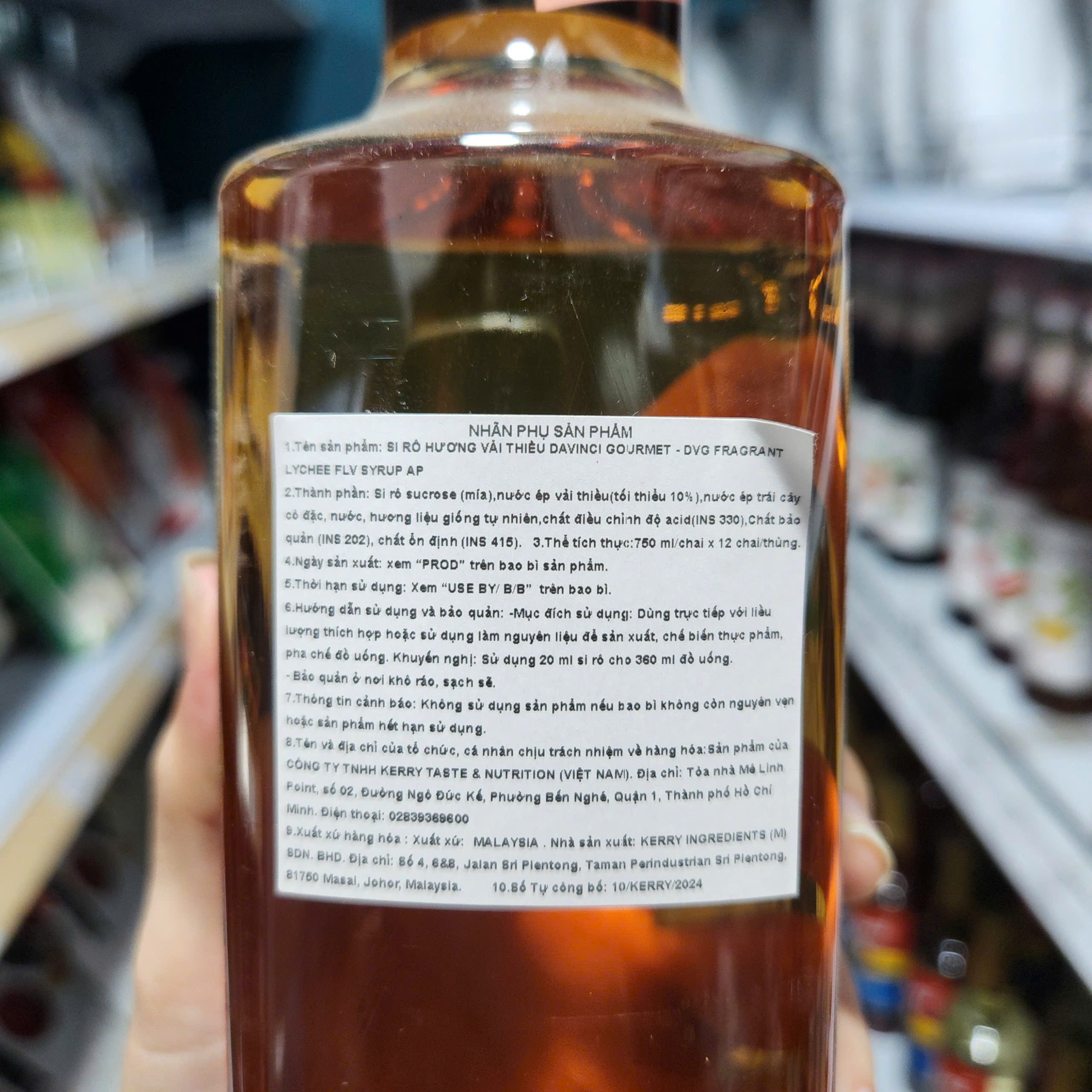 Syrup Davinci  Gourment Lychee - Vải (750ml)