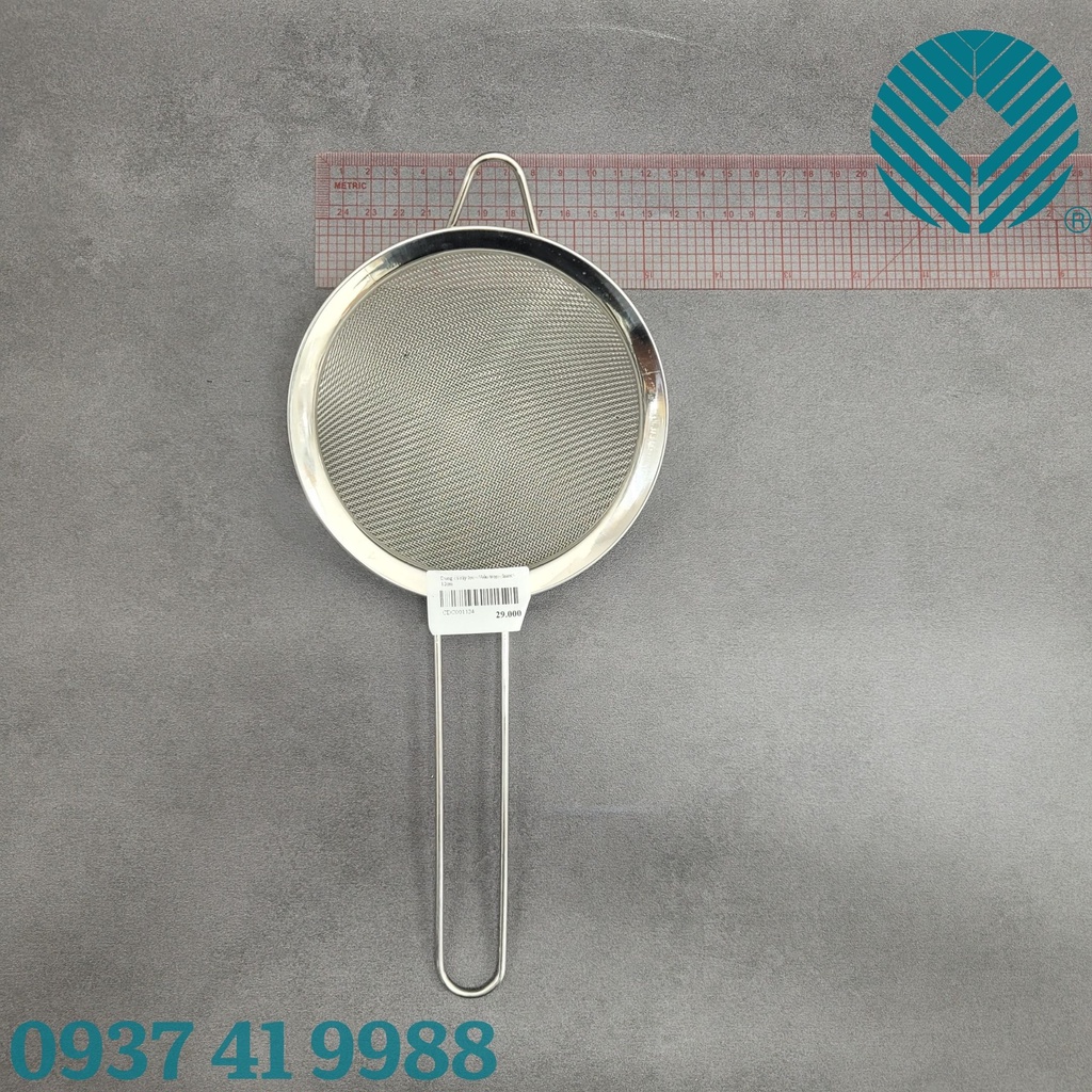 Dụng cụ rây lọc - Viền tròn - Inox - 20cm