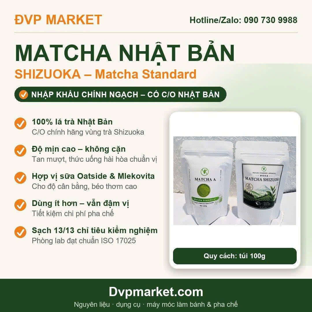 Shizuoka – Matcha Nhật Standard 100g
