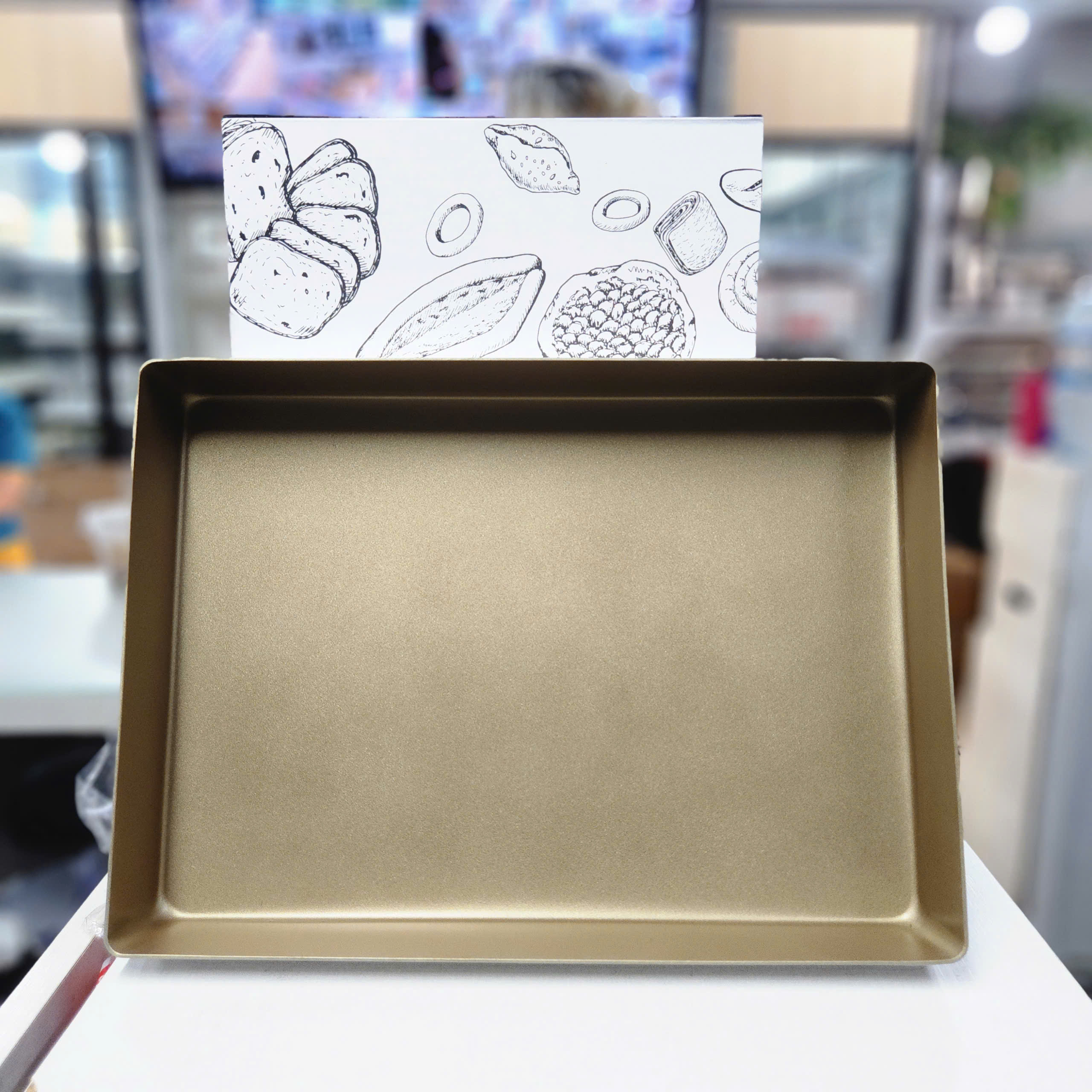 Sanneng SN11593 - Khuôn làm bánh hình chữ nhật 350x250x50mm