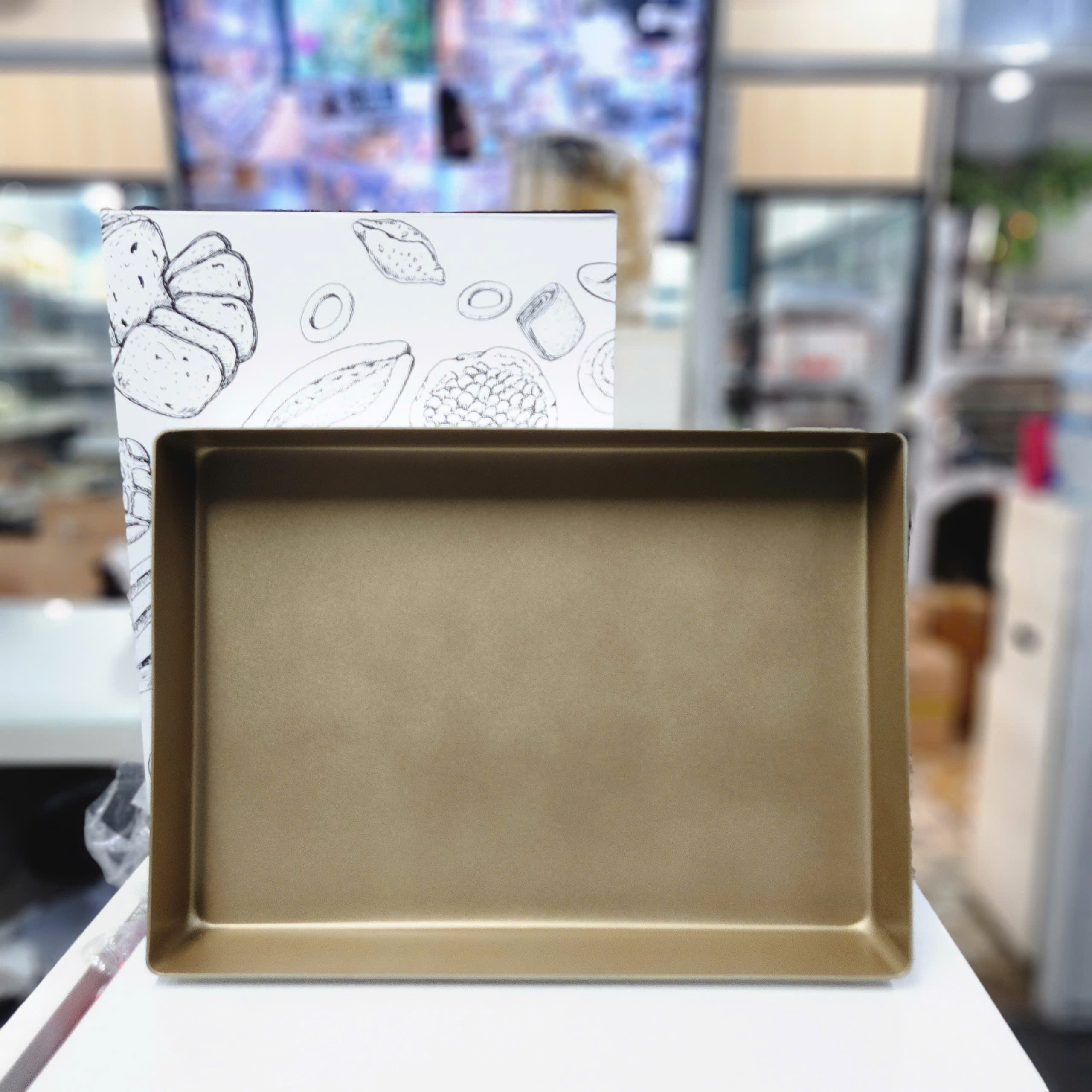 Sanneng SN11593 - Khuôn làm bánh hình chữ nhật 350x250x50mm