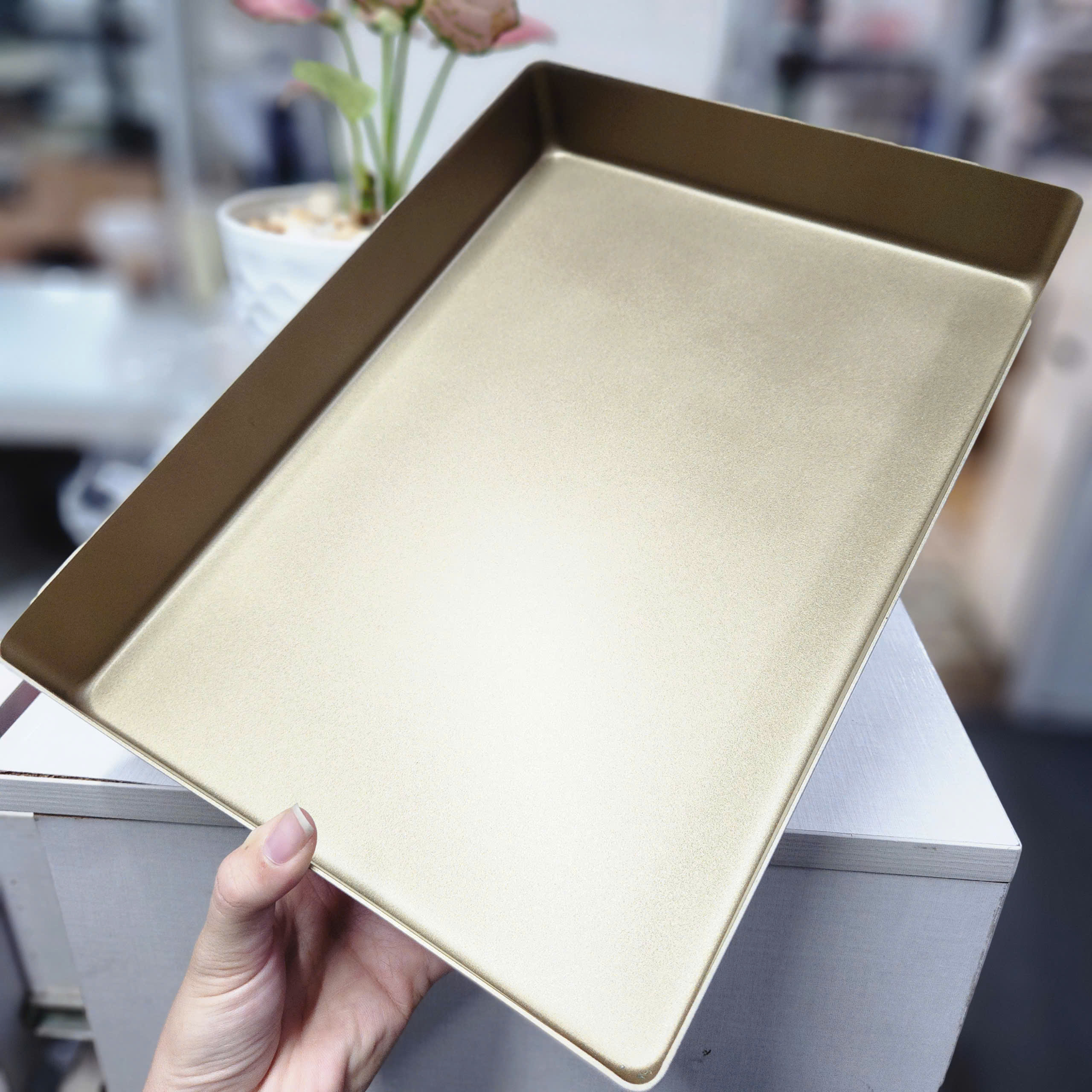 Sanneng SN11593 - Khuôn làm bánh hình chữ nhật 350x250x50mm