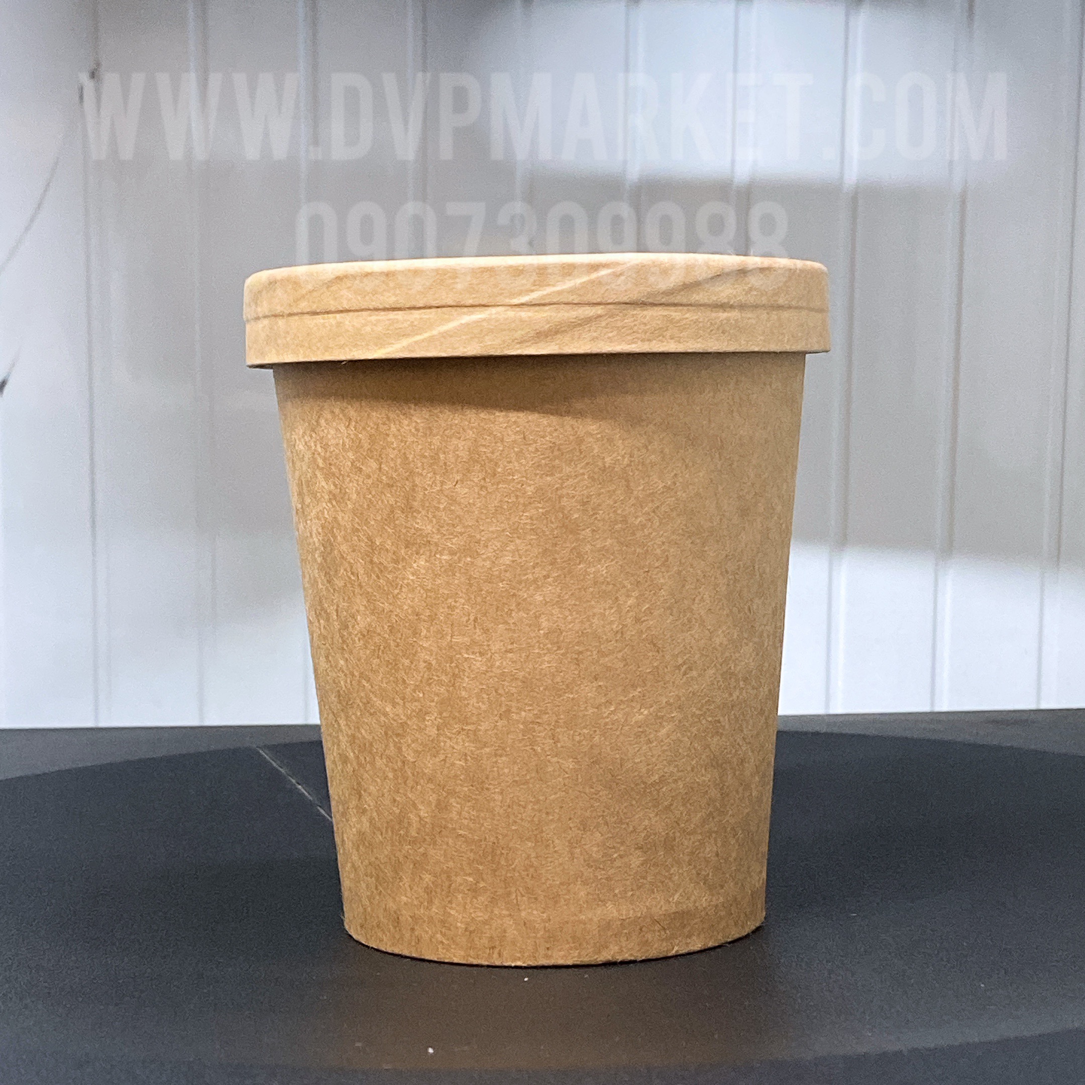 Ly giấy tròn kraft 580ml (lốc 25c)