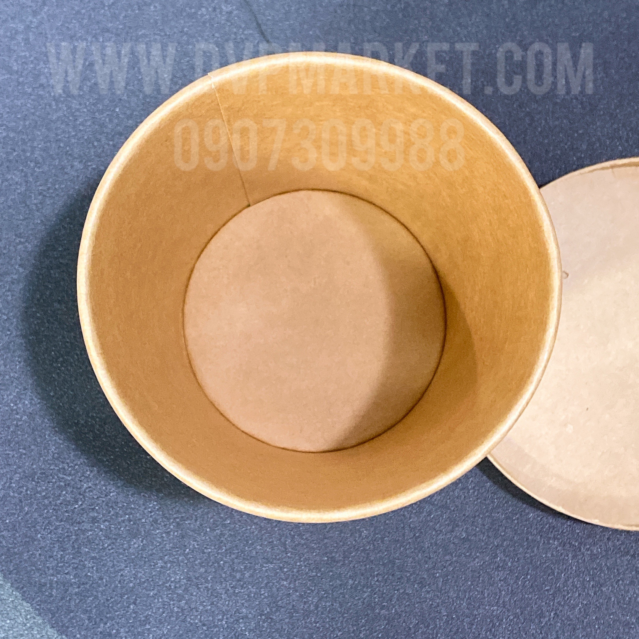 Ly giấy tròn kraft 580ml (lốc 25c)