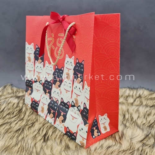 Hộp giấy Mèo May Mắn 33x12.7x31.8cm