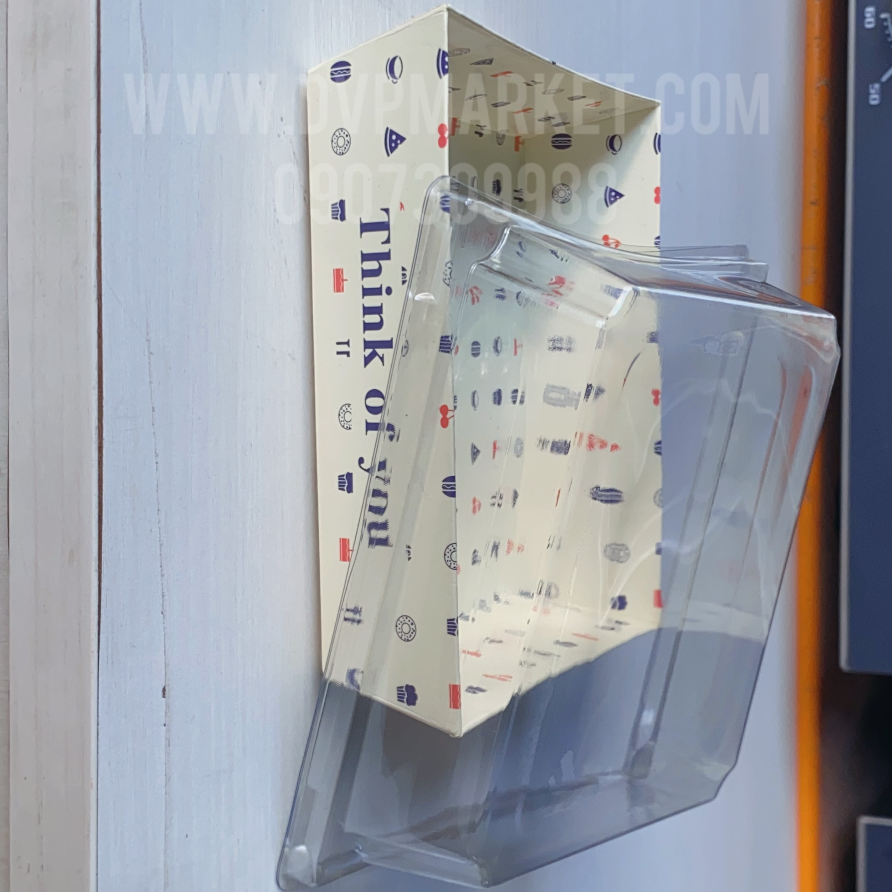 Hộp giấy nắp trong E1413 - Think Of You Trắng (50c)