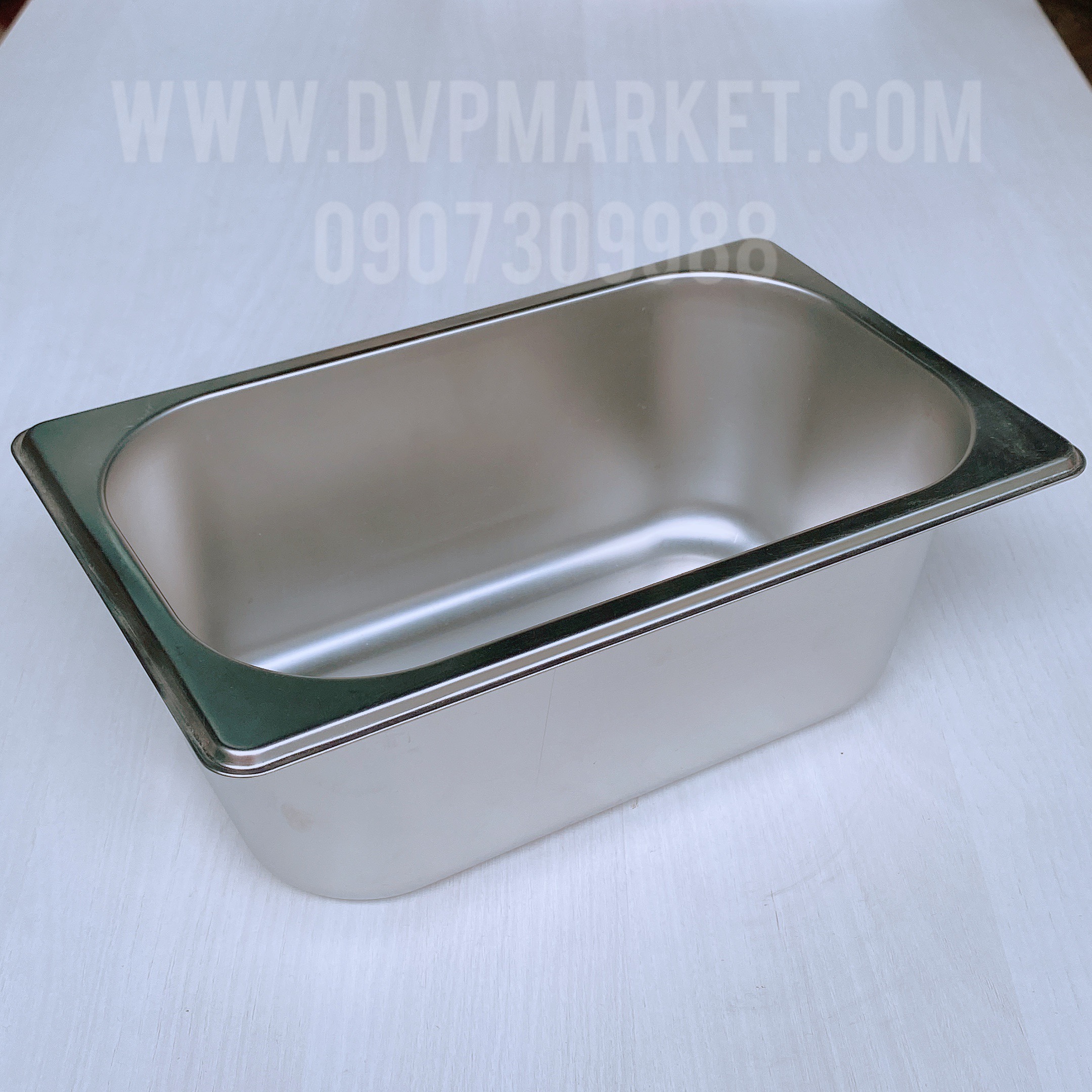 Khay inox GN 1/6-100mm (ko nắp)