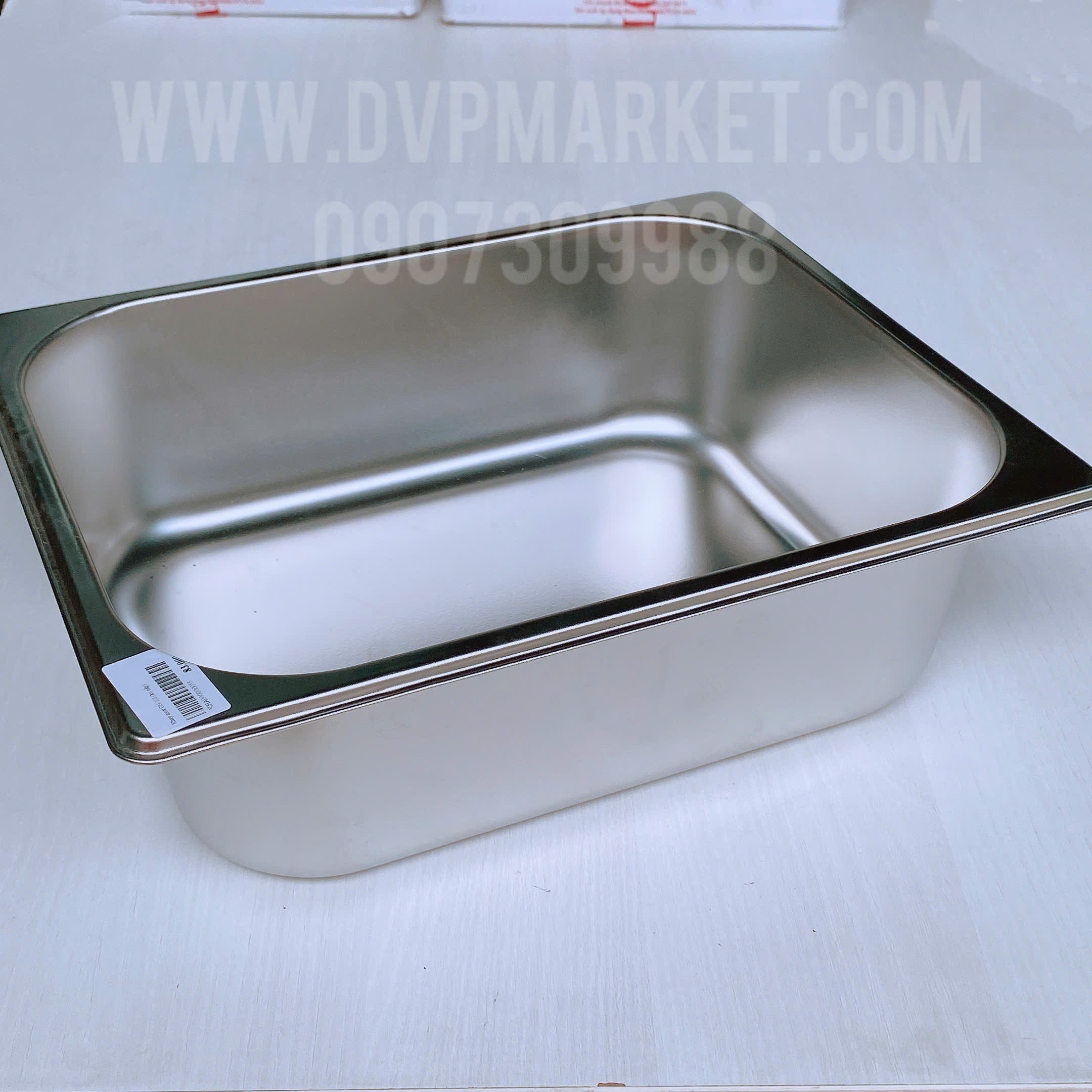 Khay inox GN 1/4 26x17x10 (ko nắp)