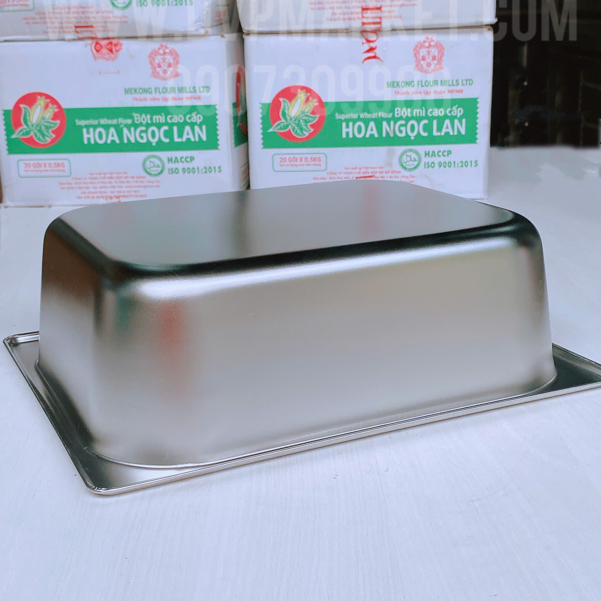 Khay inox GN 1/2 (ko nắp)