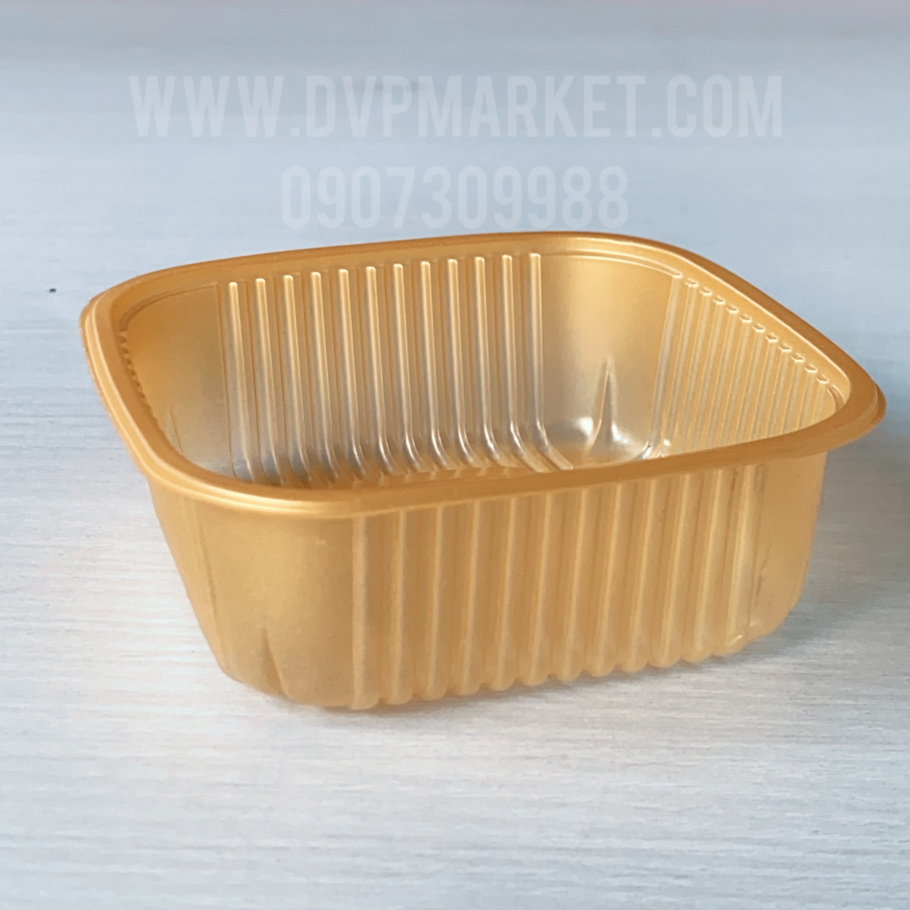 Trung Thu - Khay đựng bánh - Vuông - Vàng - Xấp 50c - 7.5 (75g-100g)