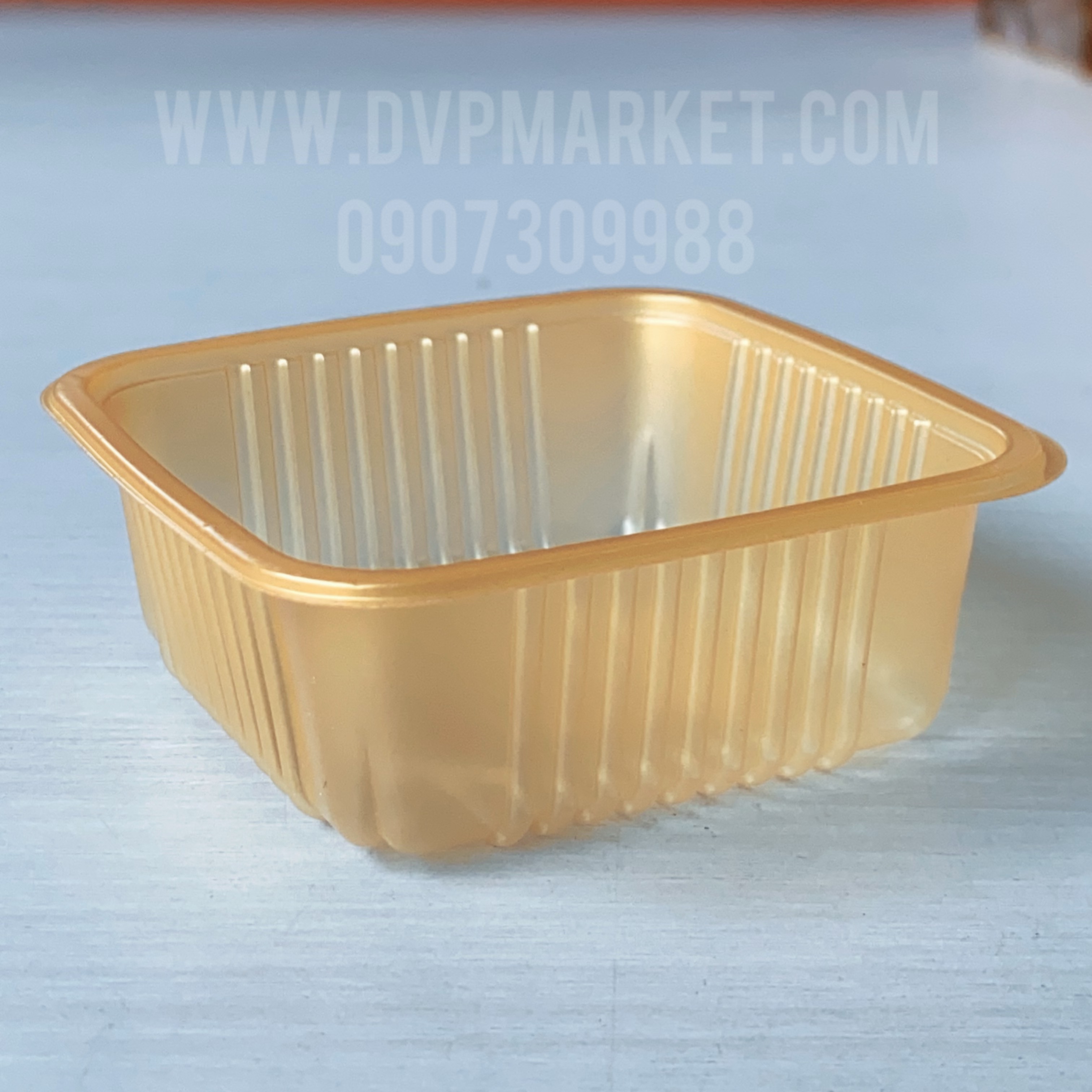 Trung Thu - Khay đựng bánh - Vuông - Vàng - Xấp 50c - 6.5 (50g)