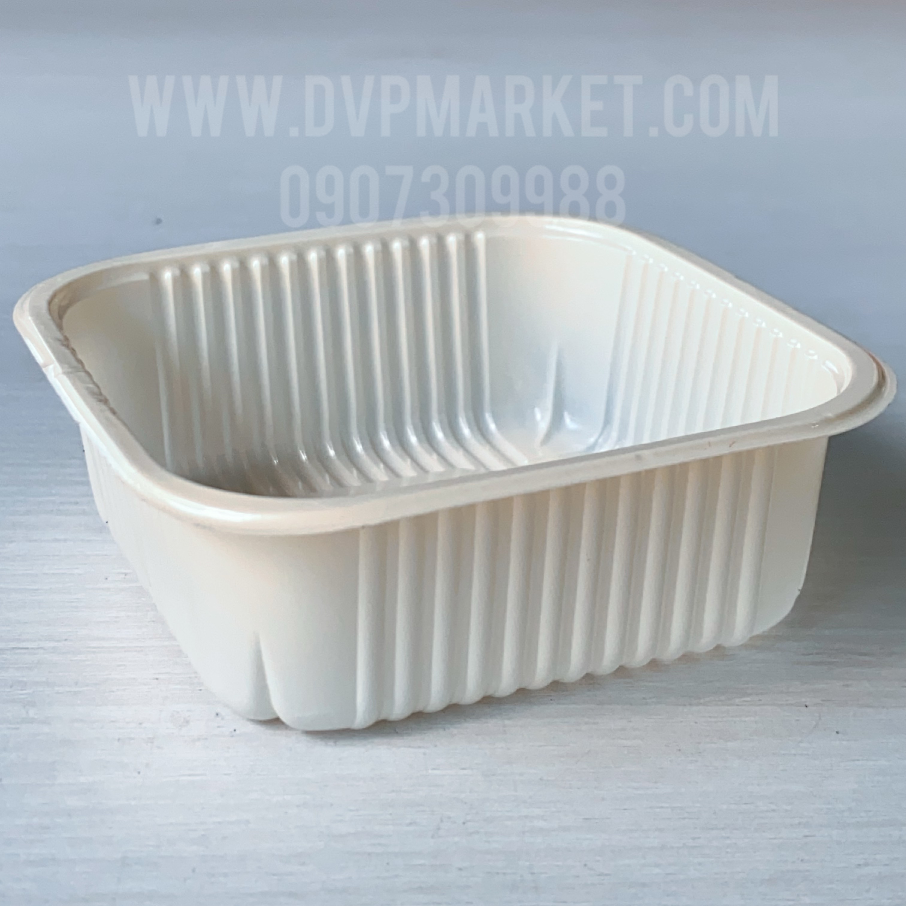 Trung Thu - Khay đựng bánh - Vuông - Kem - Xấp 50c - 7.5 (75g-100g)