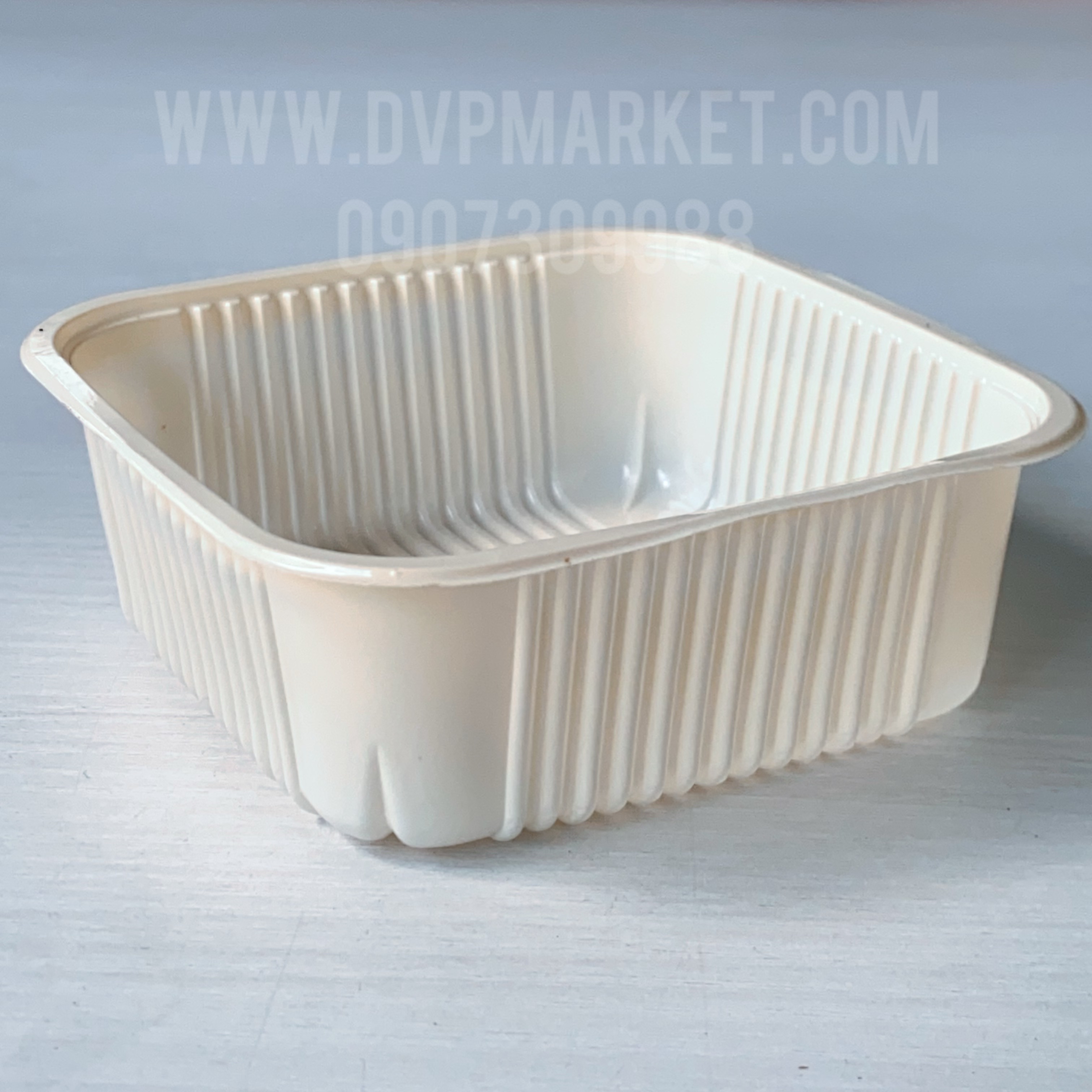 Trung Thu - Khay đựng bánh - Vuông - Kem - Xấp 50c - 8.5 (125g)