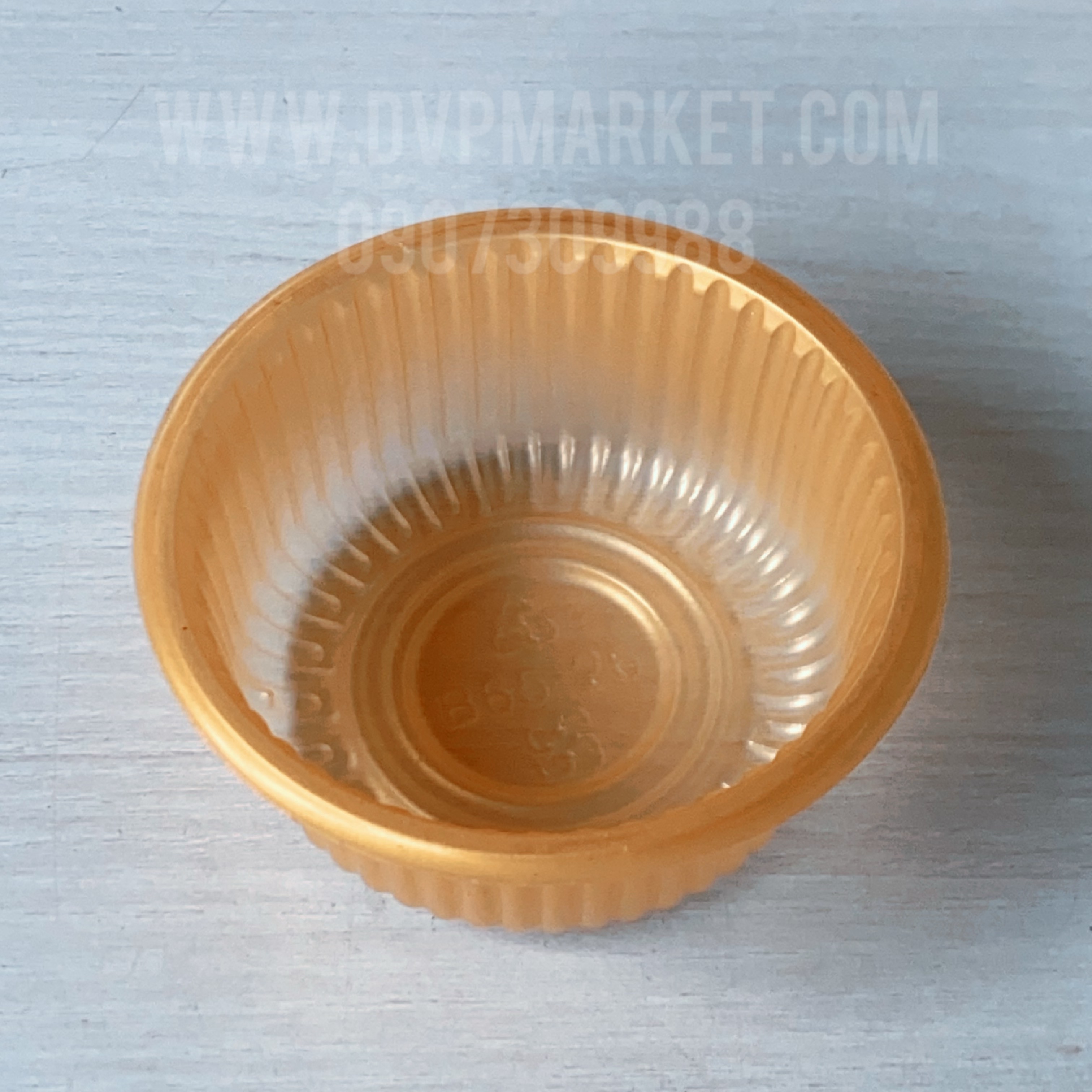 Trung Thu - Khay đựng bánh - Tròn - Vàng - Xấp 50c - 6.5 (50g)