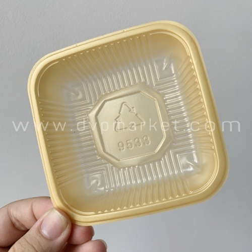 Trung Thu - Khay đựng bánh VN - Vuông - Vàng - Xấp 50c - 10.0 (180-200g)