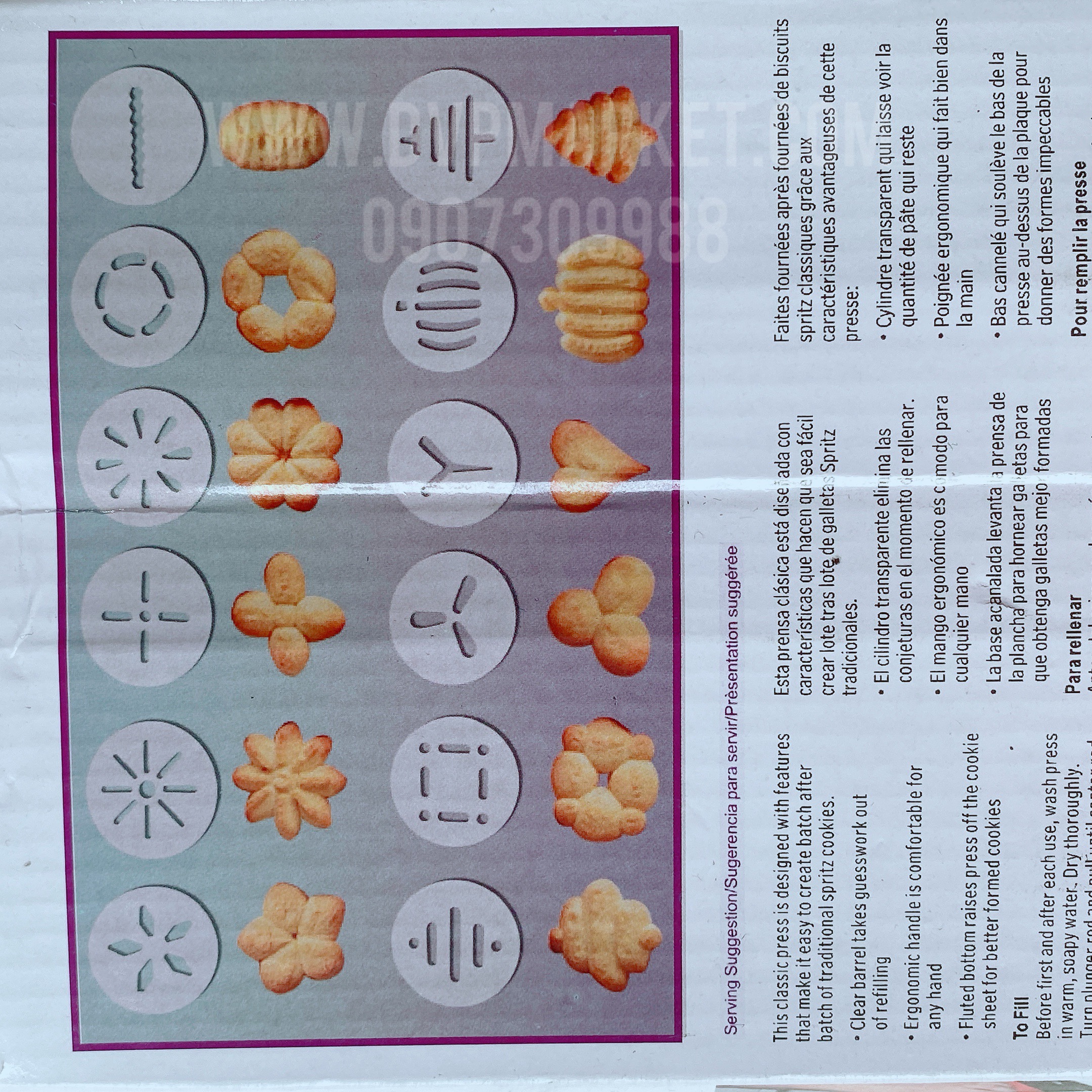 Khuôn cookies press nhựa