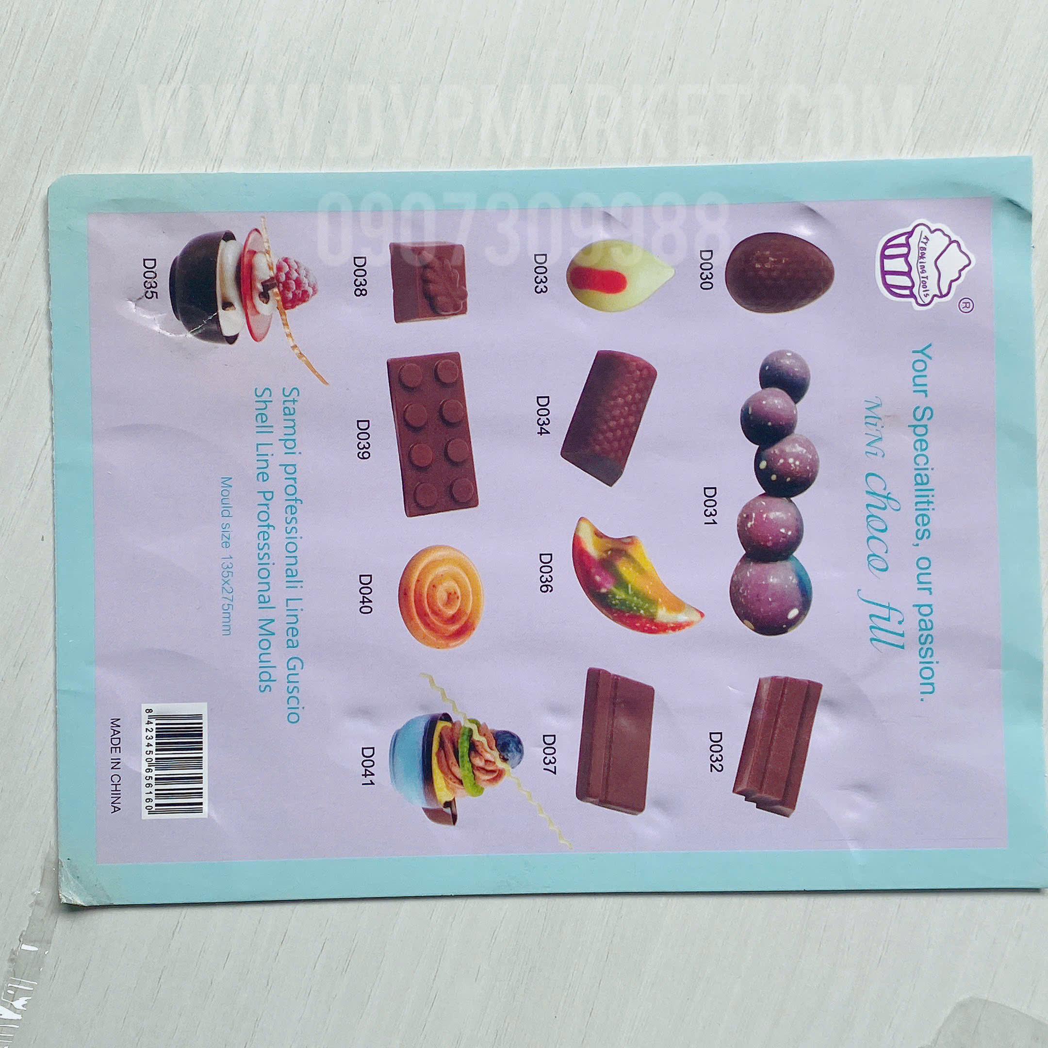 Khuôn socola D033 giọt nước nhỏ