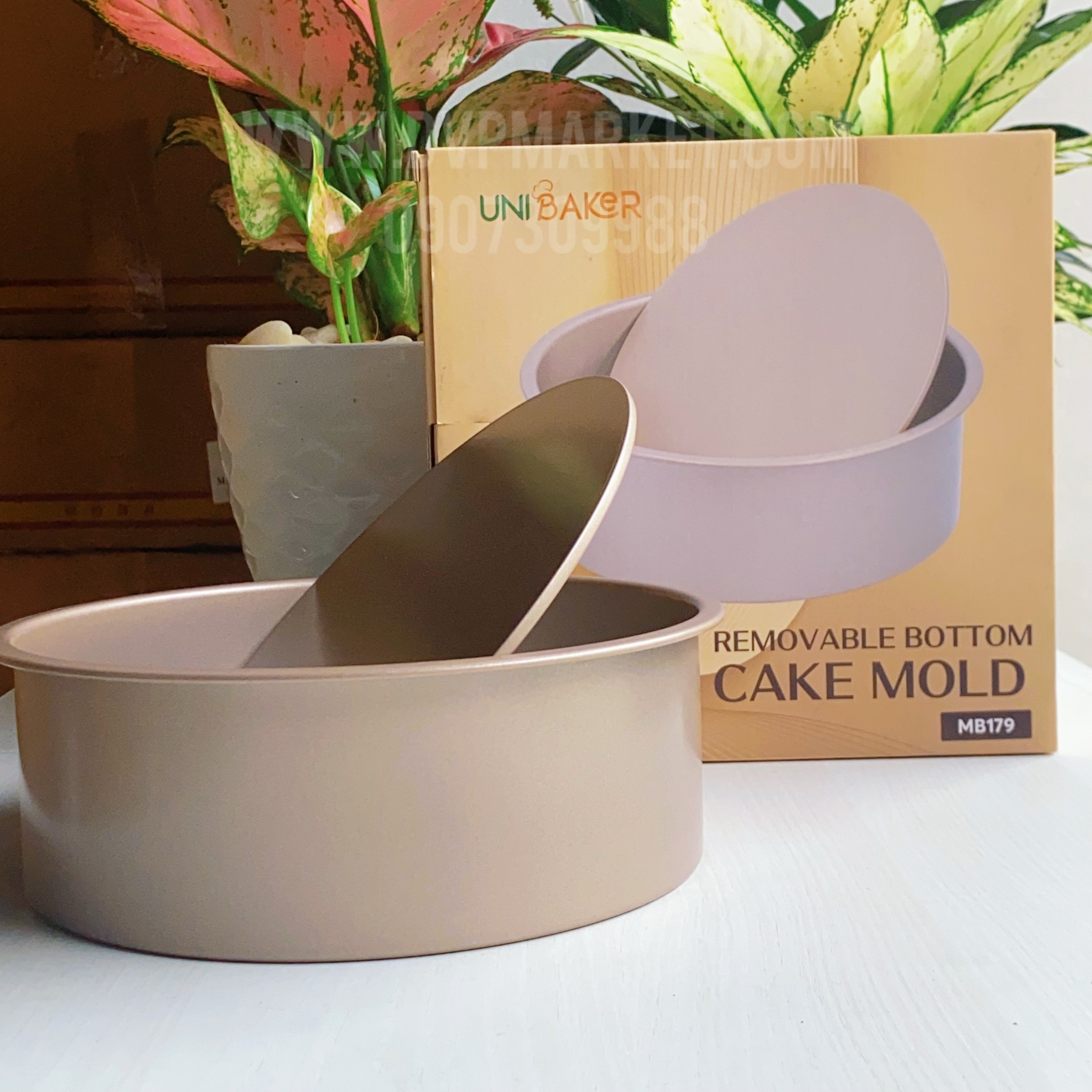 Unibaker - Khuôn tròn 20cm - Đế rời - MB179