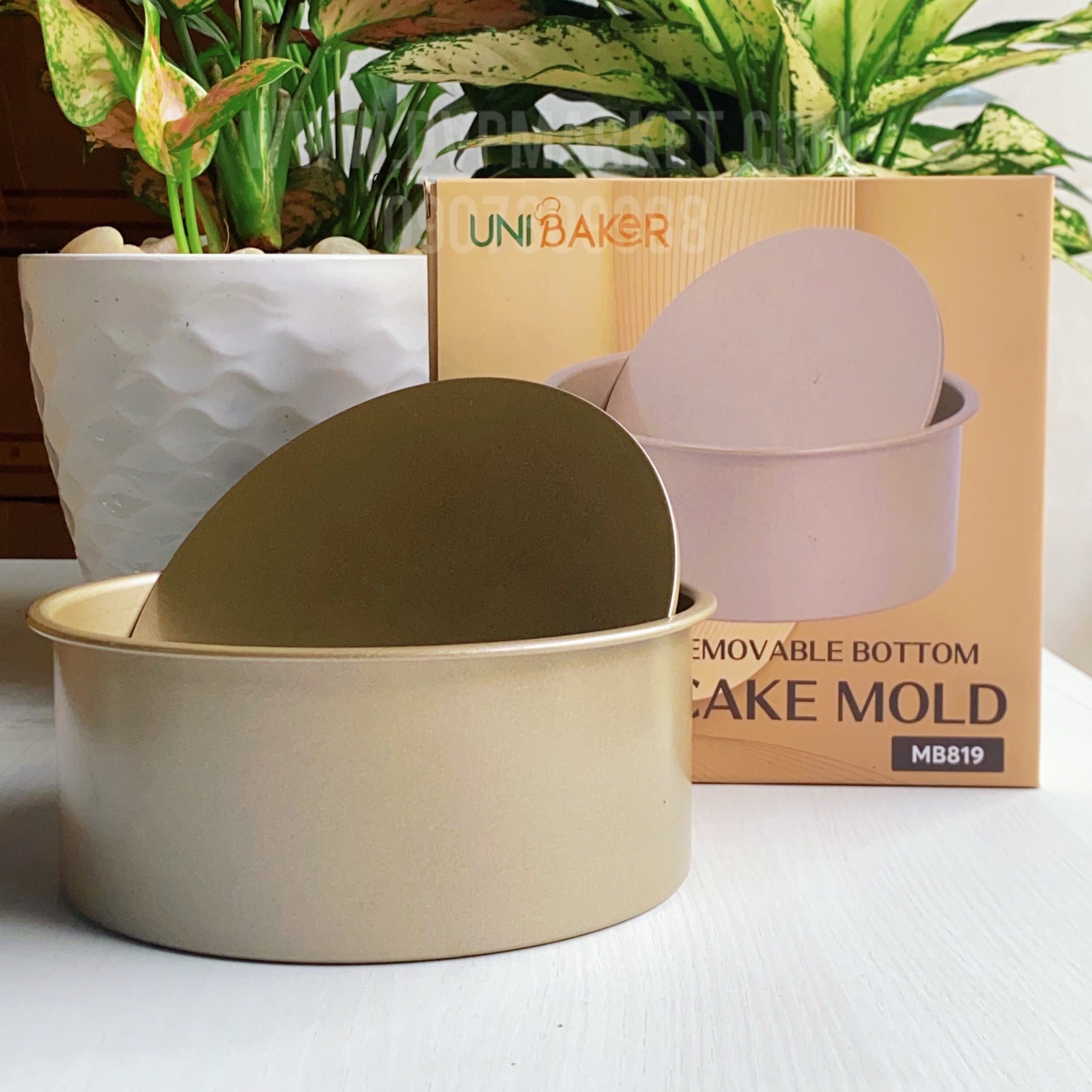 Unibaker - Khuôn tròn 16cm - Đế rời - MB819