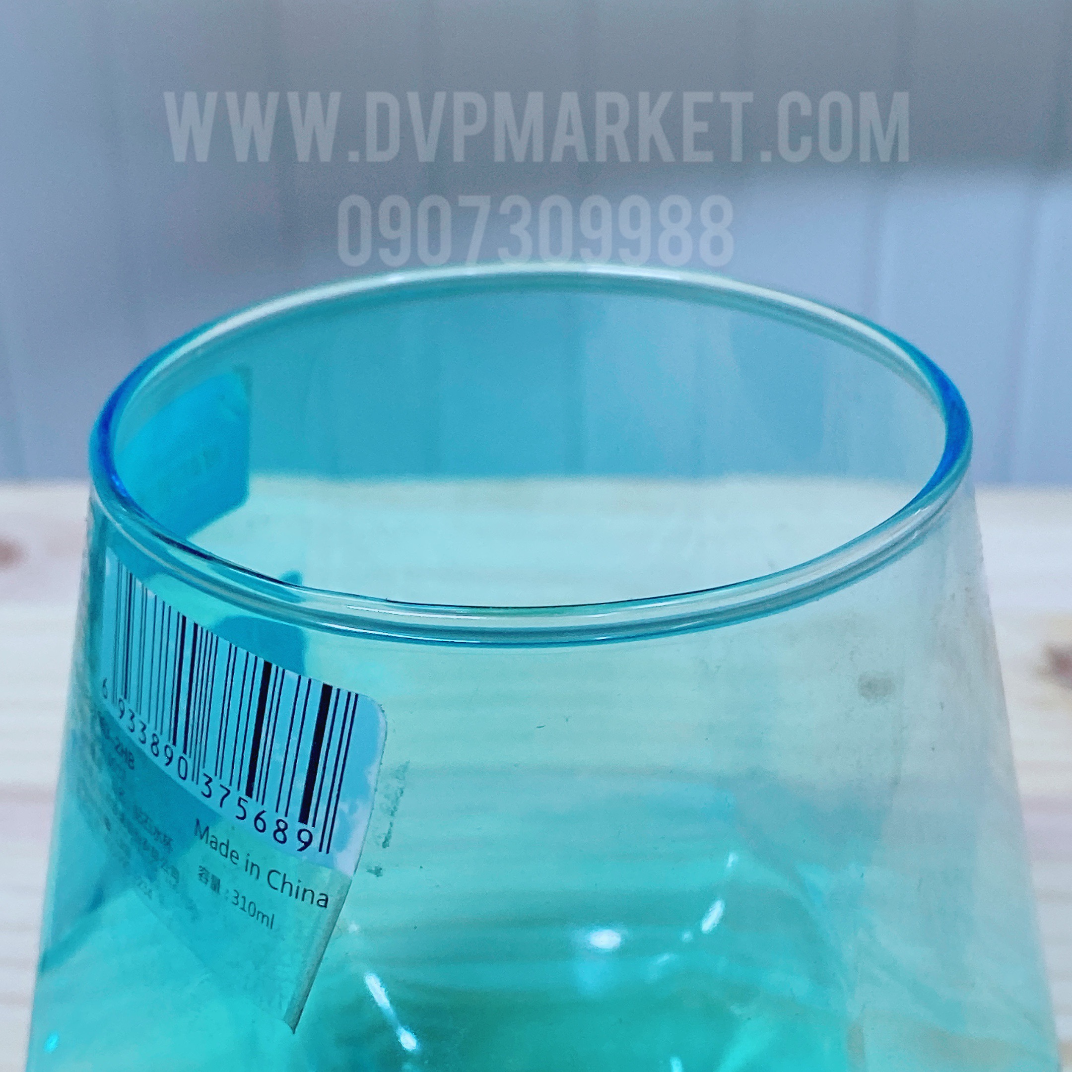 Ly thủy tinh TQ - ES5163 2MB - 310ml - Xanh (Hộp 6 cái)