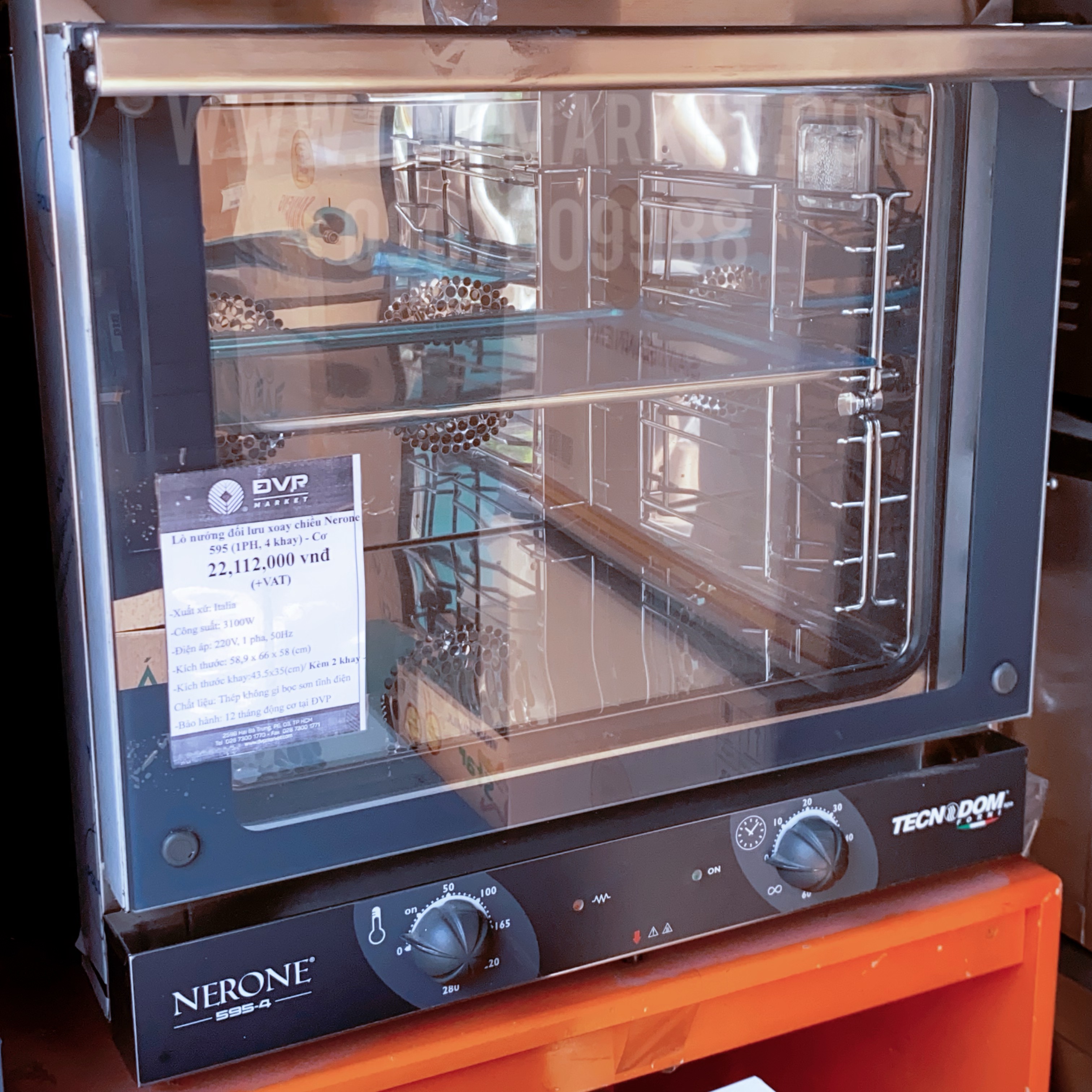 Lò nướng đối lưu xoay chiều Nerone 595 (1PH, 4 khay) - Cơ