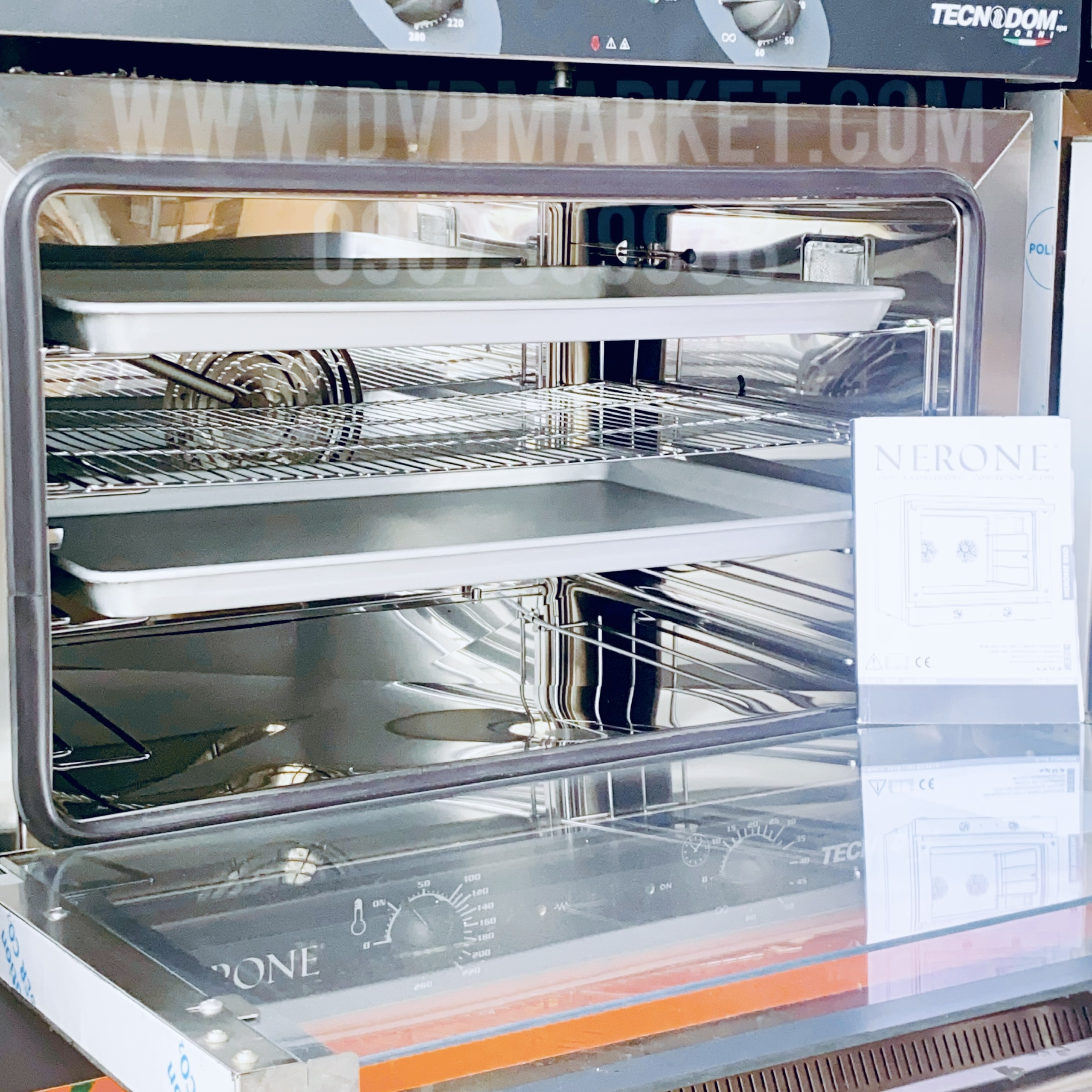 Lò nướng đối lưu xoay chiều Nerone 600 Plus Steam H20 (1PH, 4 khay) - Cơ