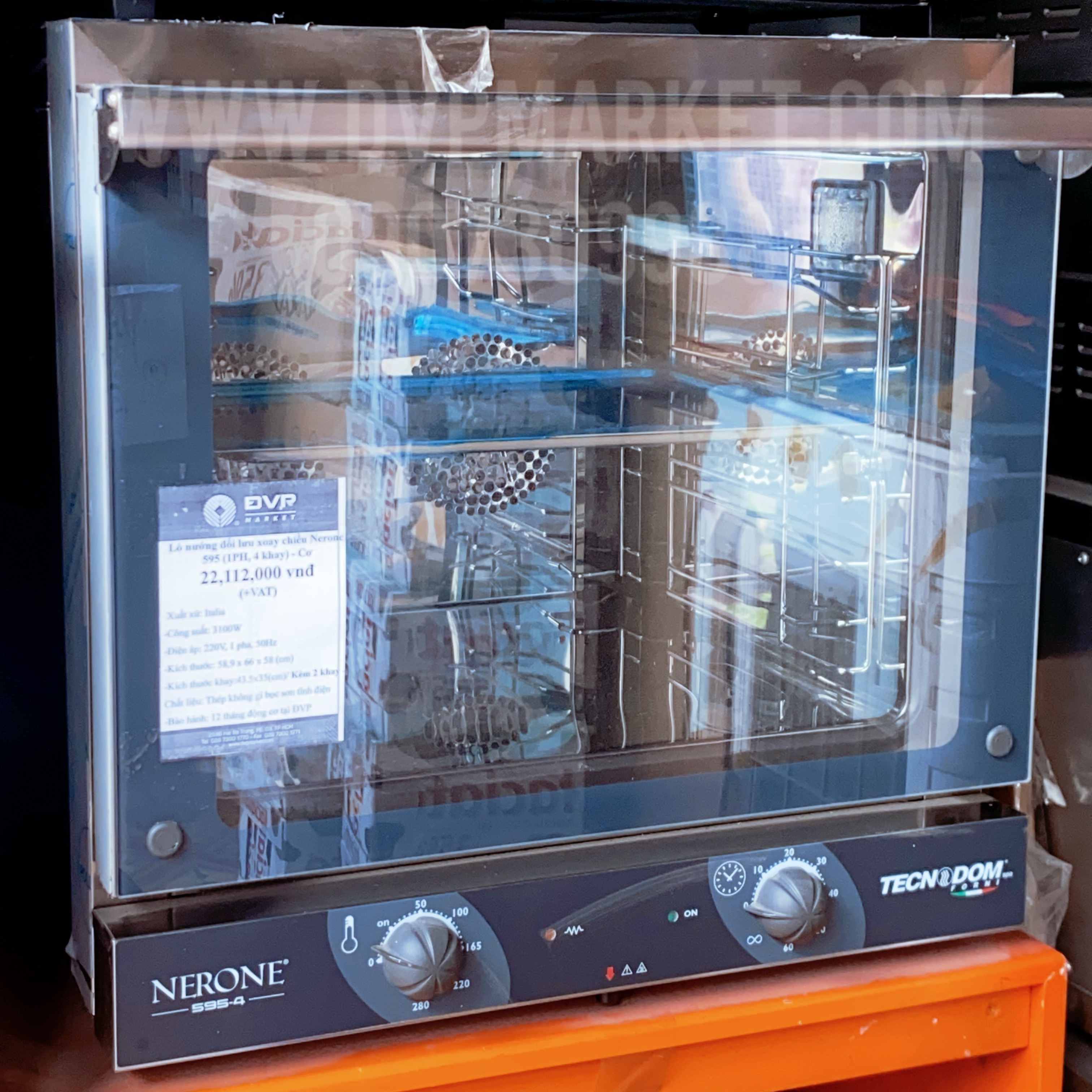 Lò nướng đối lưu xoay chiều Nerone 600 (1PH, 4 khay) – Cơ