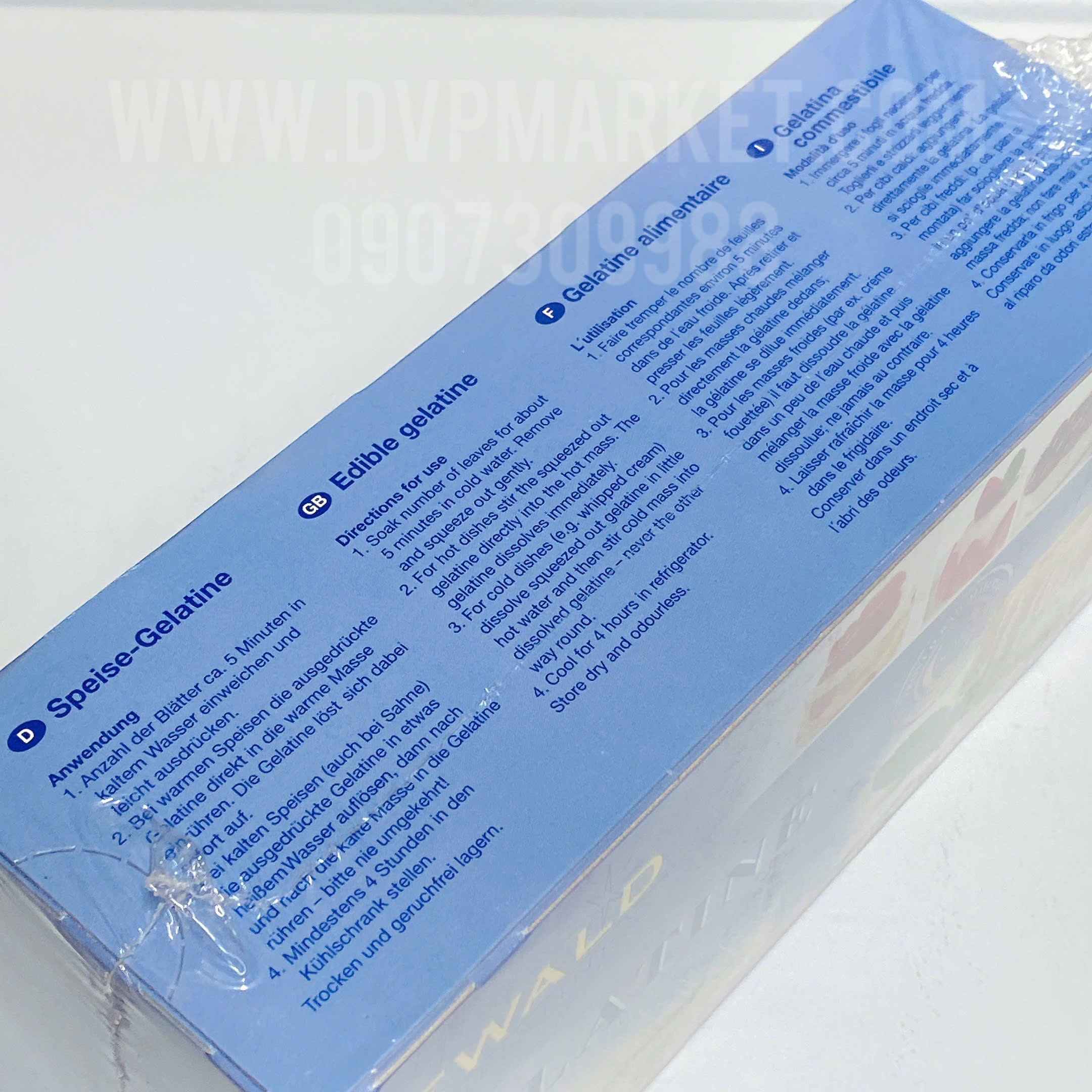 Lá gelatine Ewald 1kg