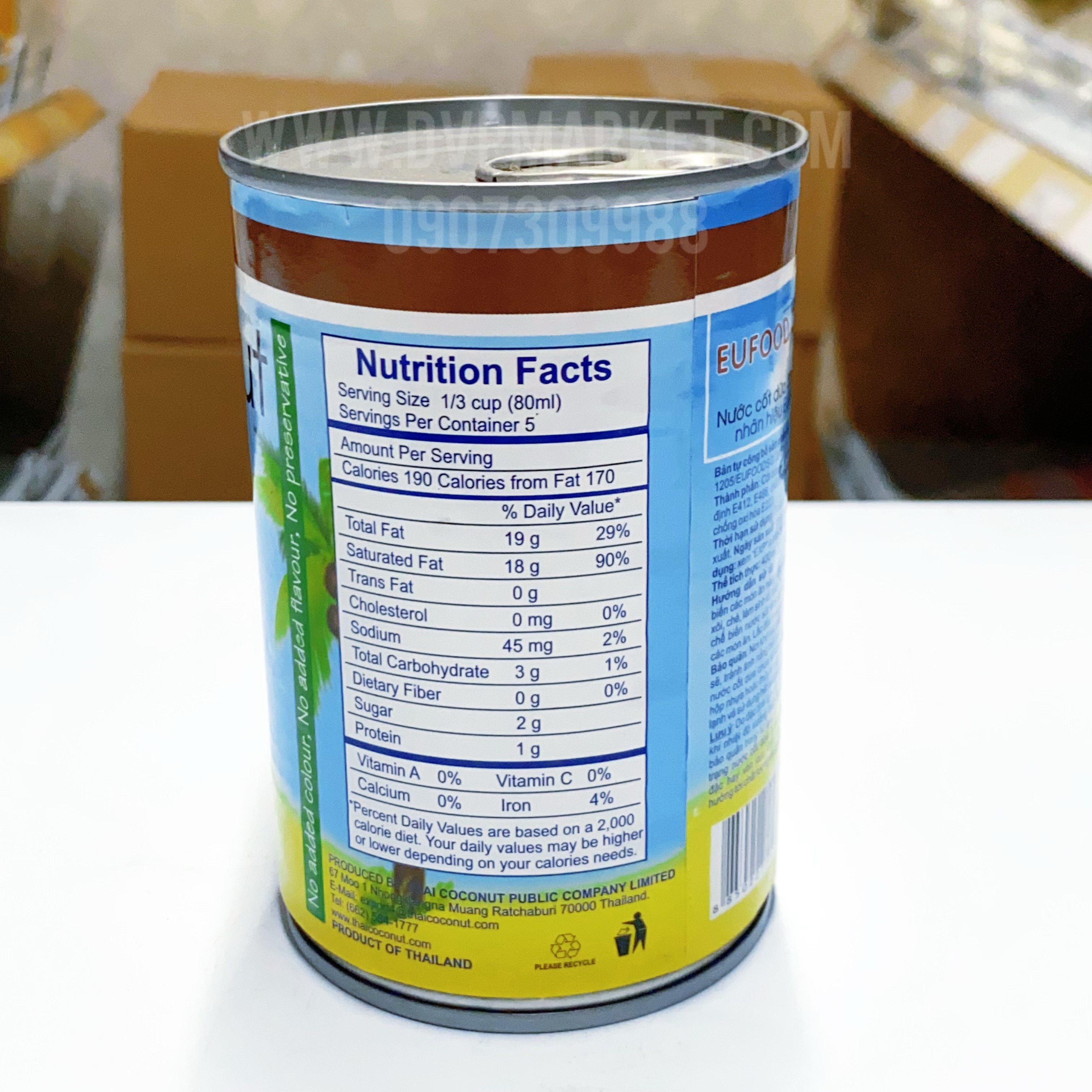 Nước cốt dừa xiêm Eufood 400ml