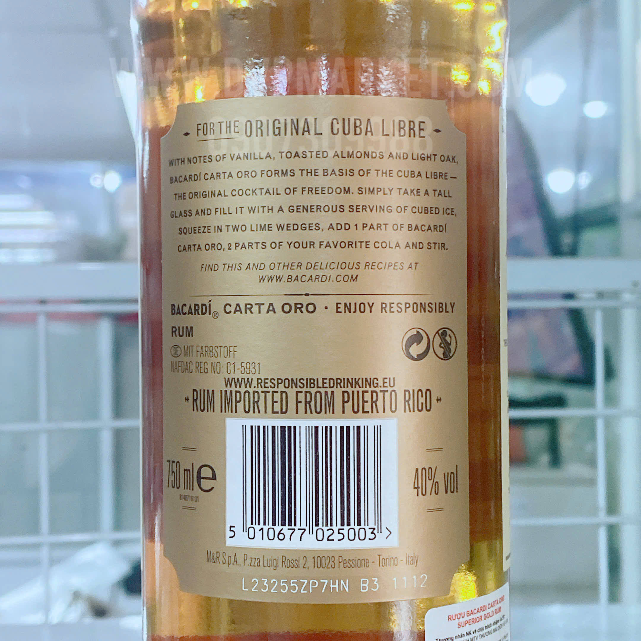 Rượu Bacardi Vàng