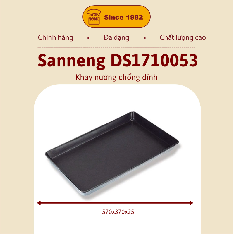 Sanneng DS1710053 - Khay nướng chống dính 570x370x25