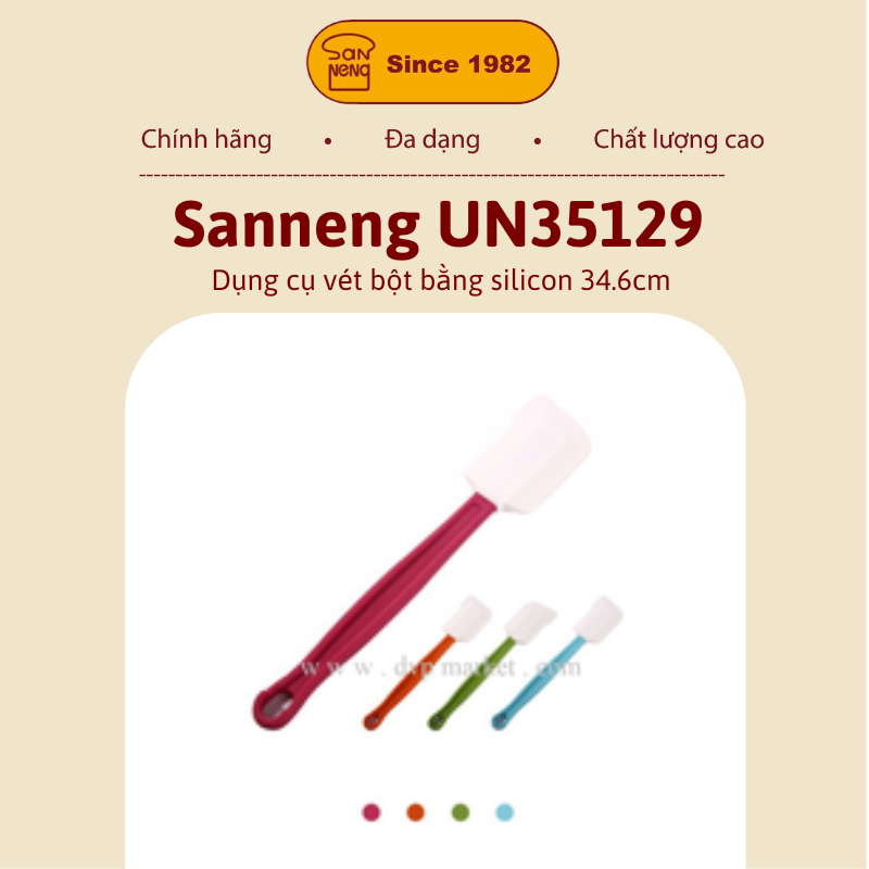 Sanneng UN35129 - Dụng cụ vét bột bằng silicon 34.6cm