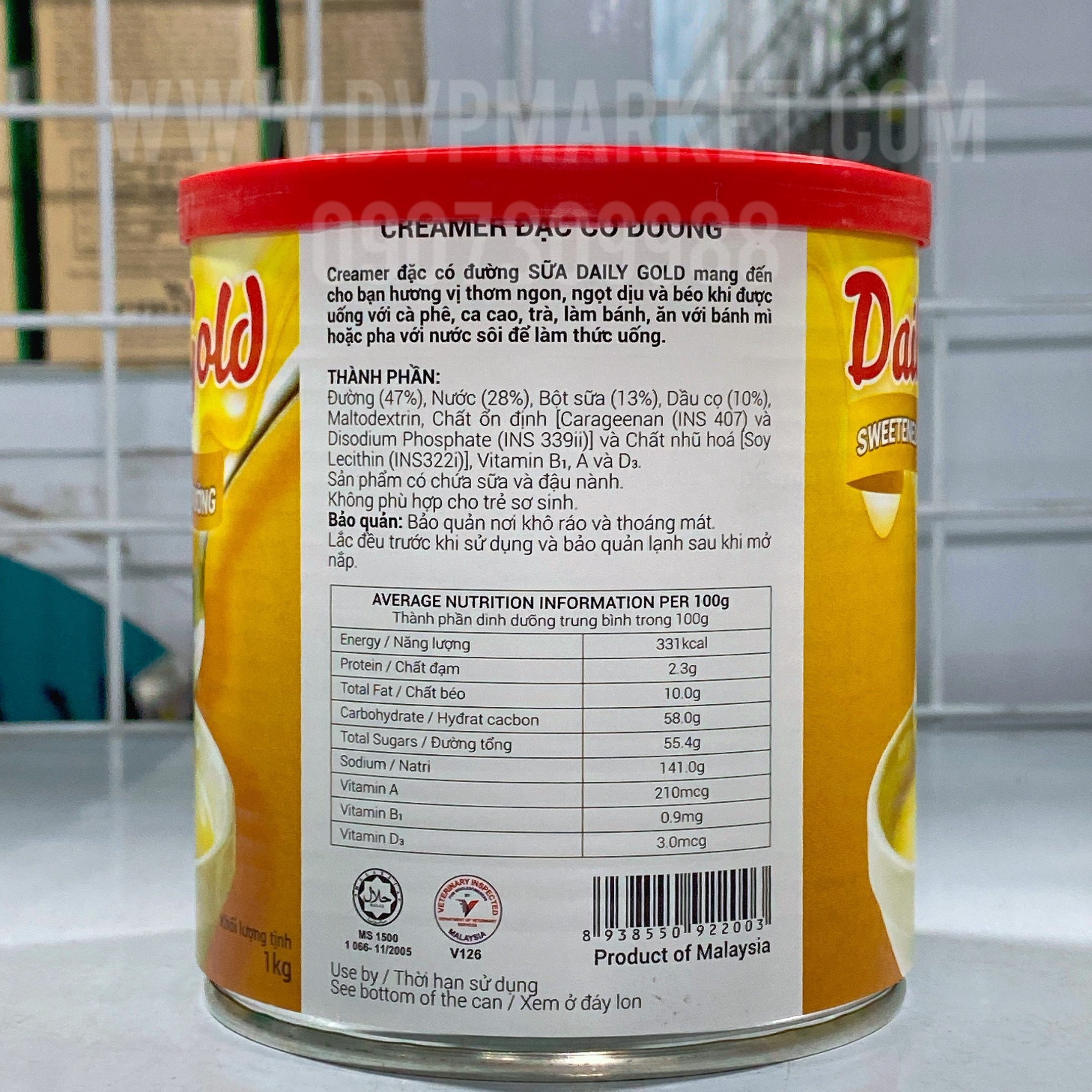 Kem đặc có đường Larosee 1kg - nắp bật