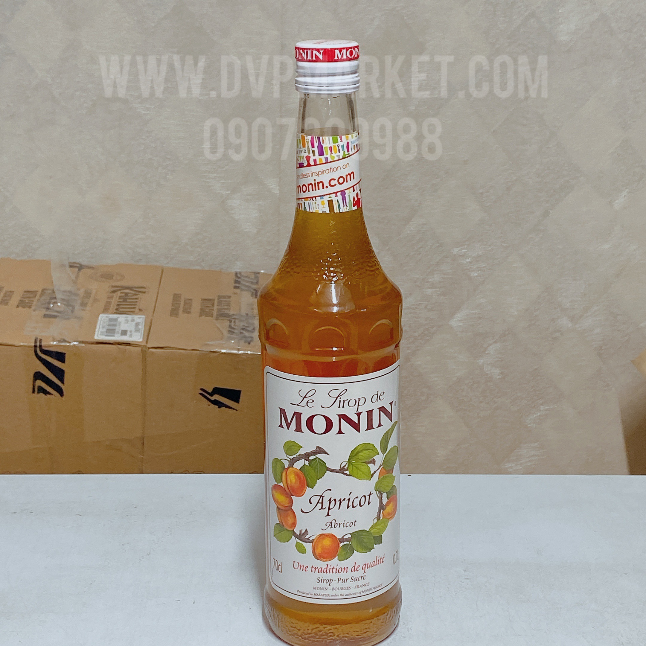 Syrup Monin Apricot 700ml - Quả mơ