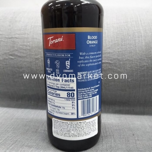 Syrup Torani Blood Orange 750ml - Cam đỏ