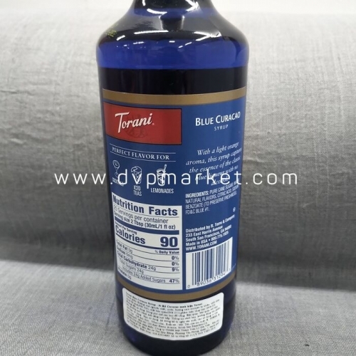 Syrup Torani Blue Curacao 750ml - Vỏ cam