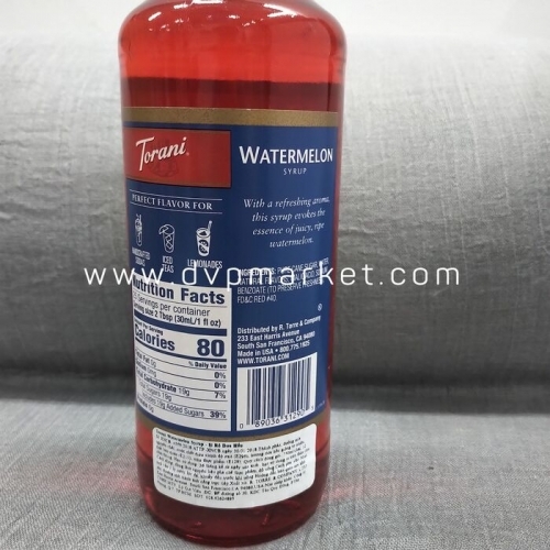 Syrup Torani Watermelon 750ml - Dưa hấu