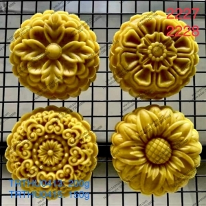 Khuôn nhấn TT lò xo 150g 4 mặt Tròn Hoa 2228