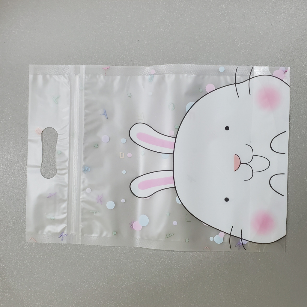 Túi zip trong suốt size 32x26.5x19 - Màu xanh (Xấp 10c)